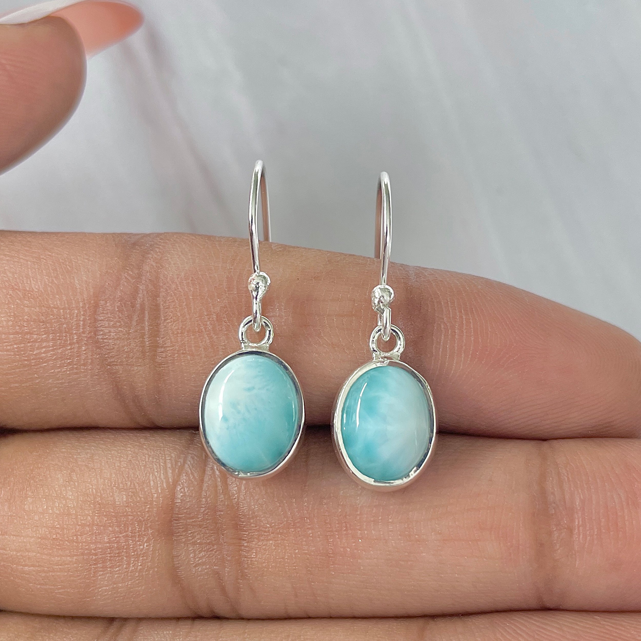 Larimar Earring-(LAR-E-1512.)