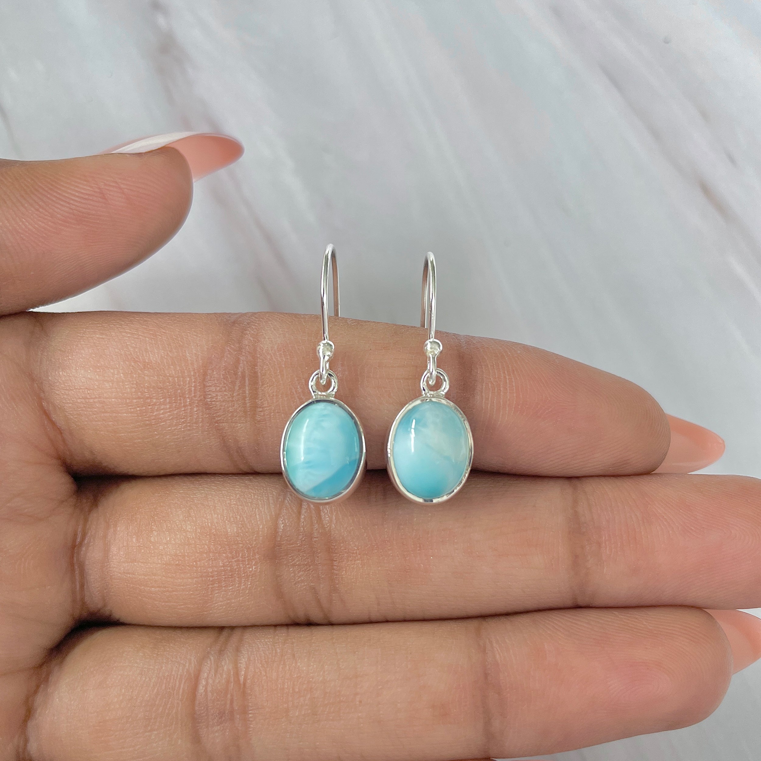 Larimar Earring-(LAR-E-1513.)