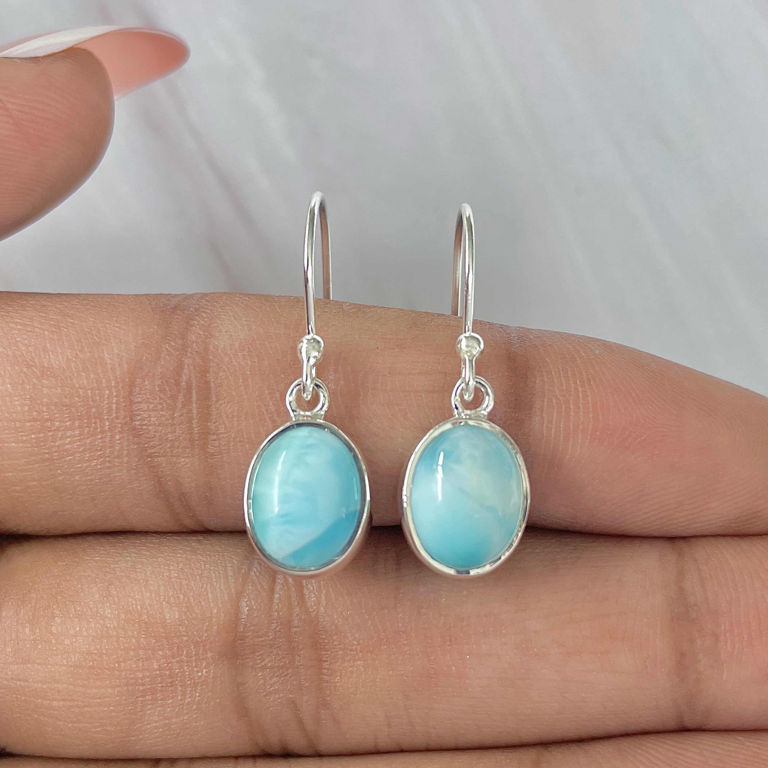 Larimar Earring-(LAR-E-1513.)