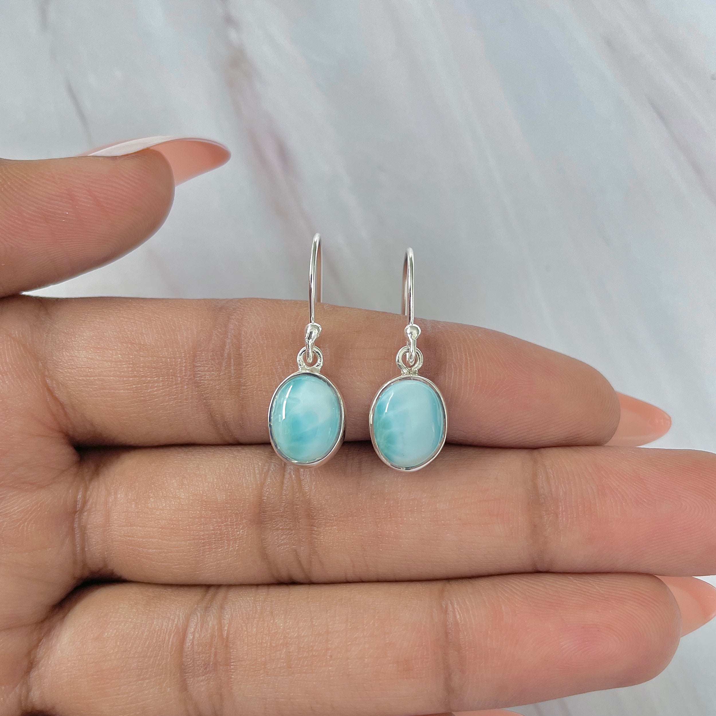 Larimar Earring-(LAR-E-1514.)