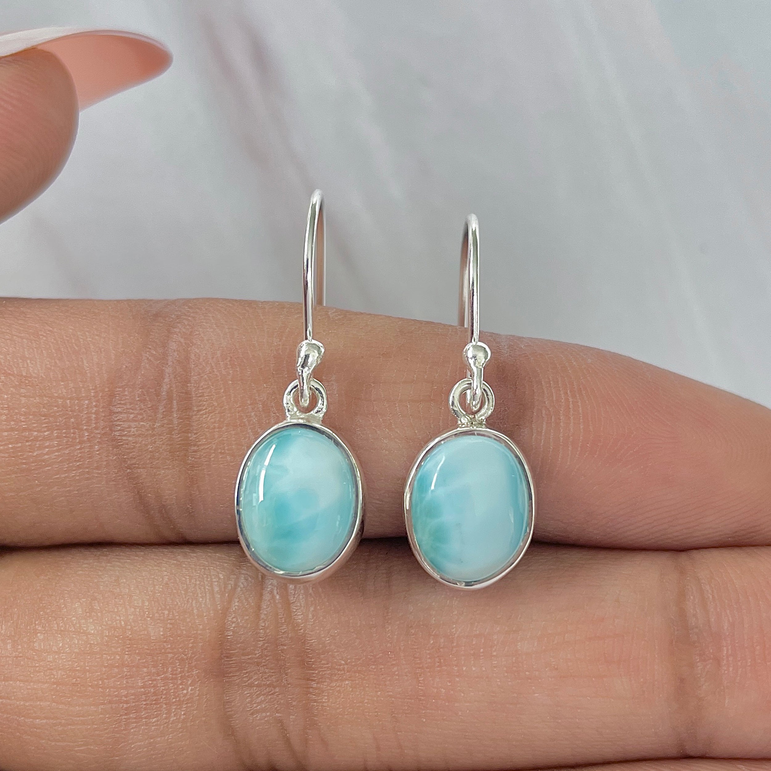 Larimar Earring-(LAR-E-1514.)