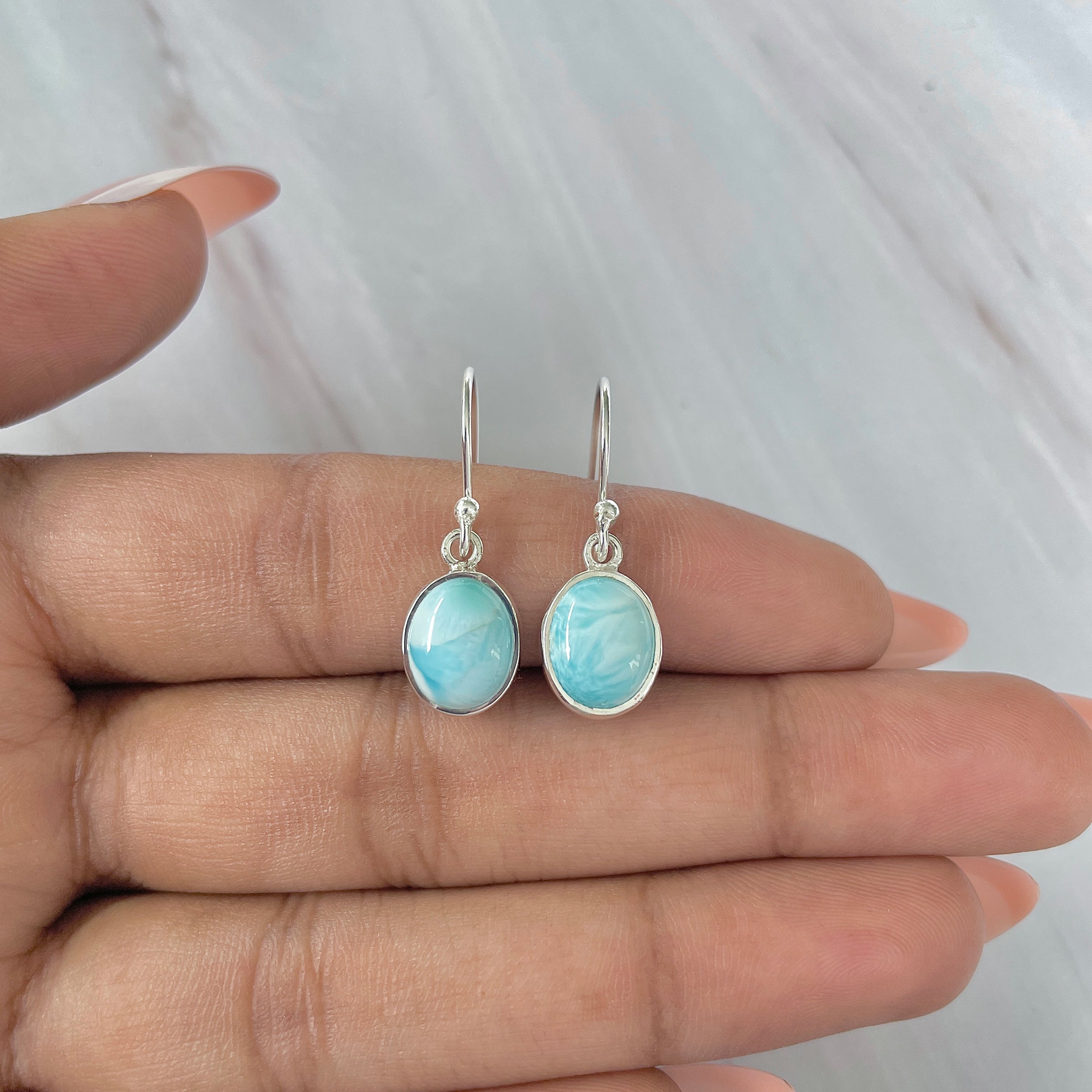 Larimar Earring-(LAR-E-1515.)