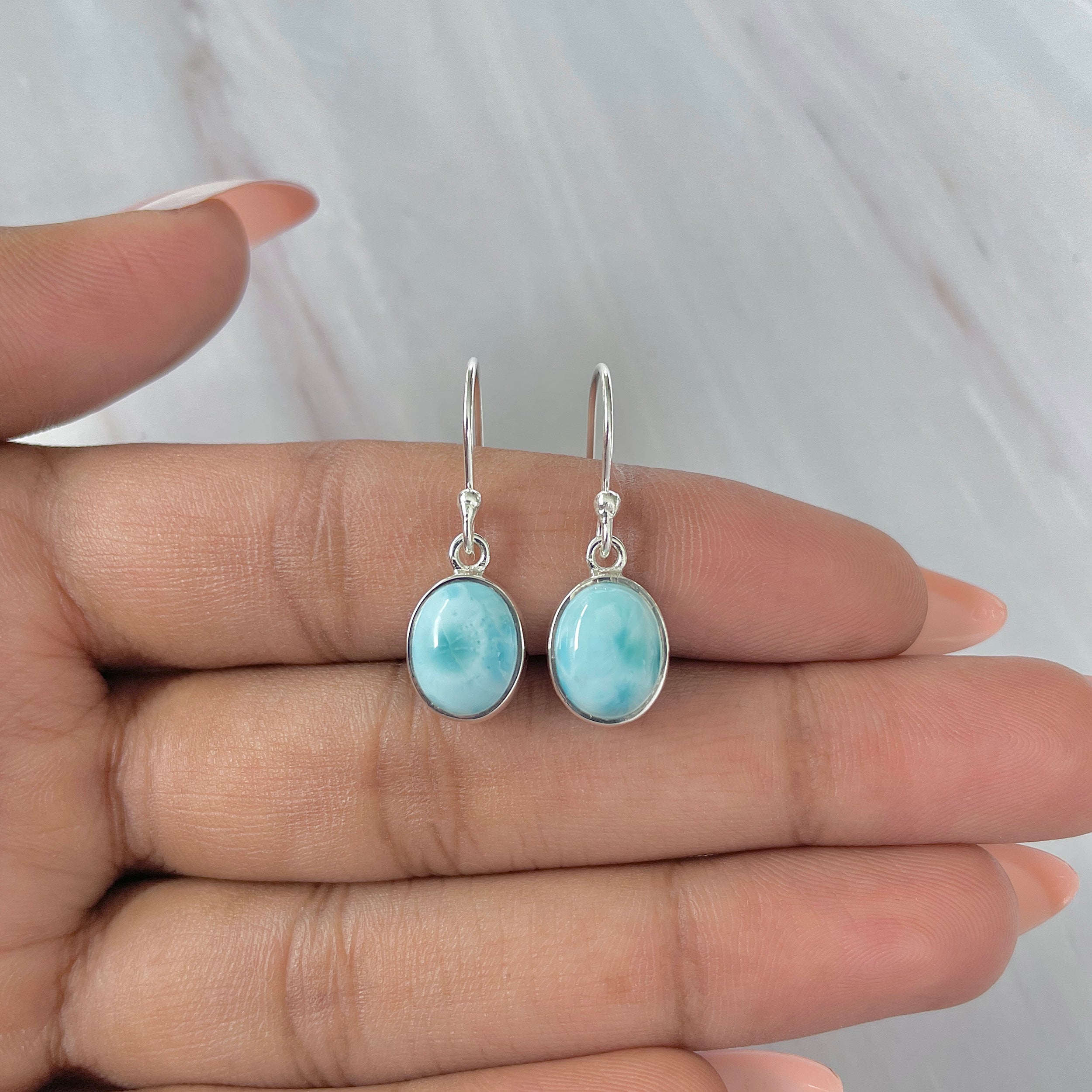 Larimar Earring-(LAR-E-1516.)