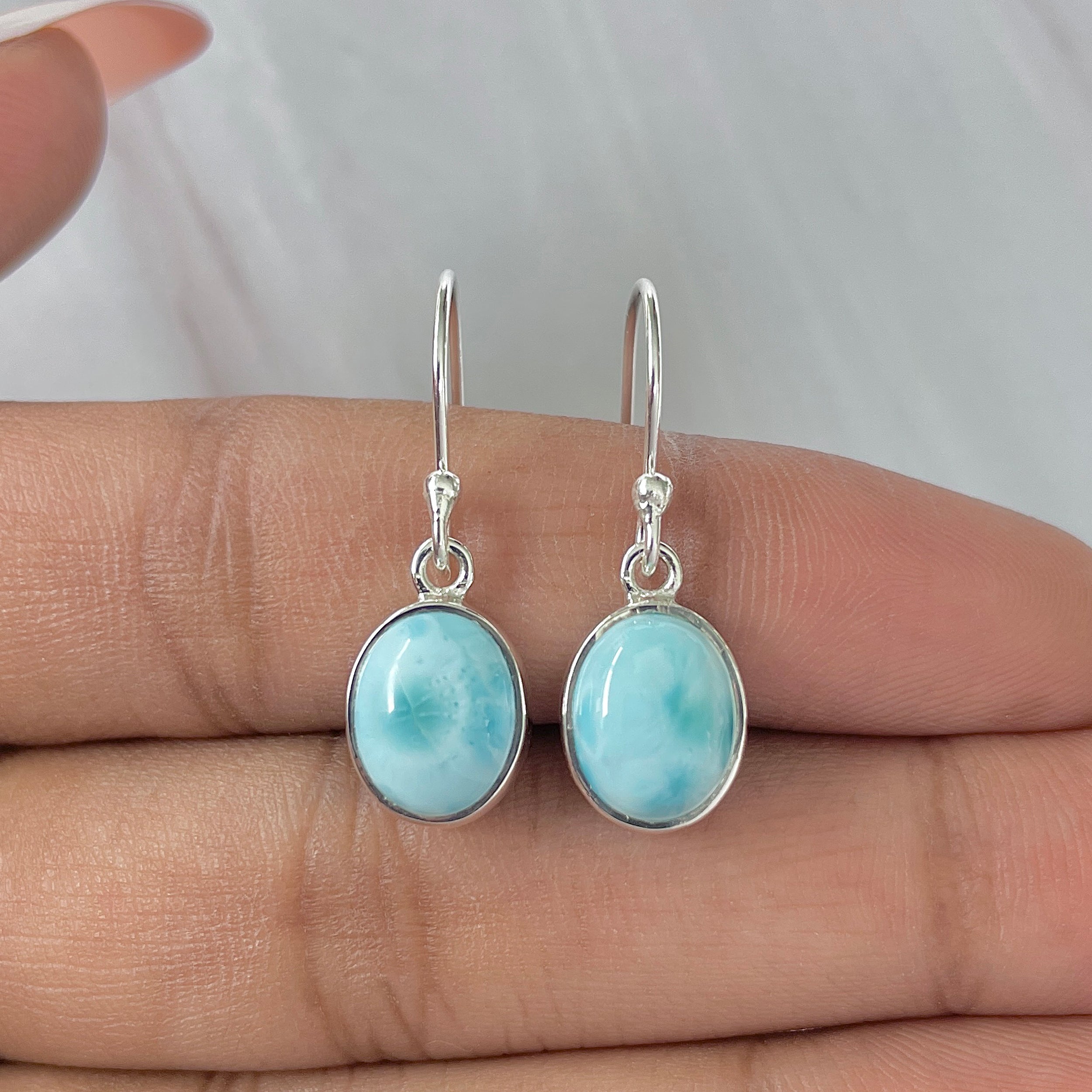 Larimar Earring-(LAR-E-1516.)