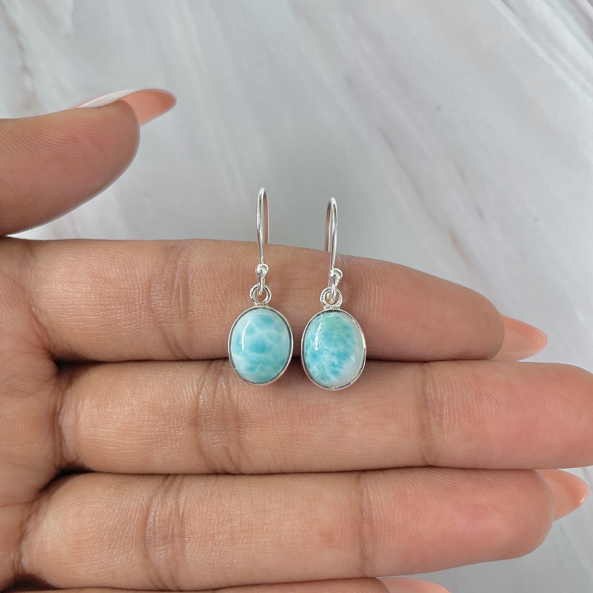 Larimar Earring-(LAR-E-1517.)