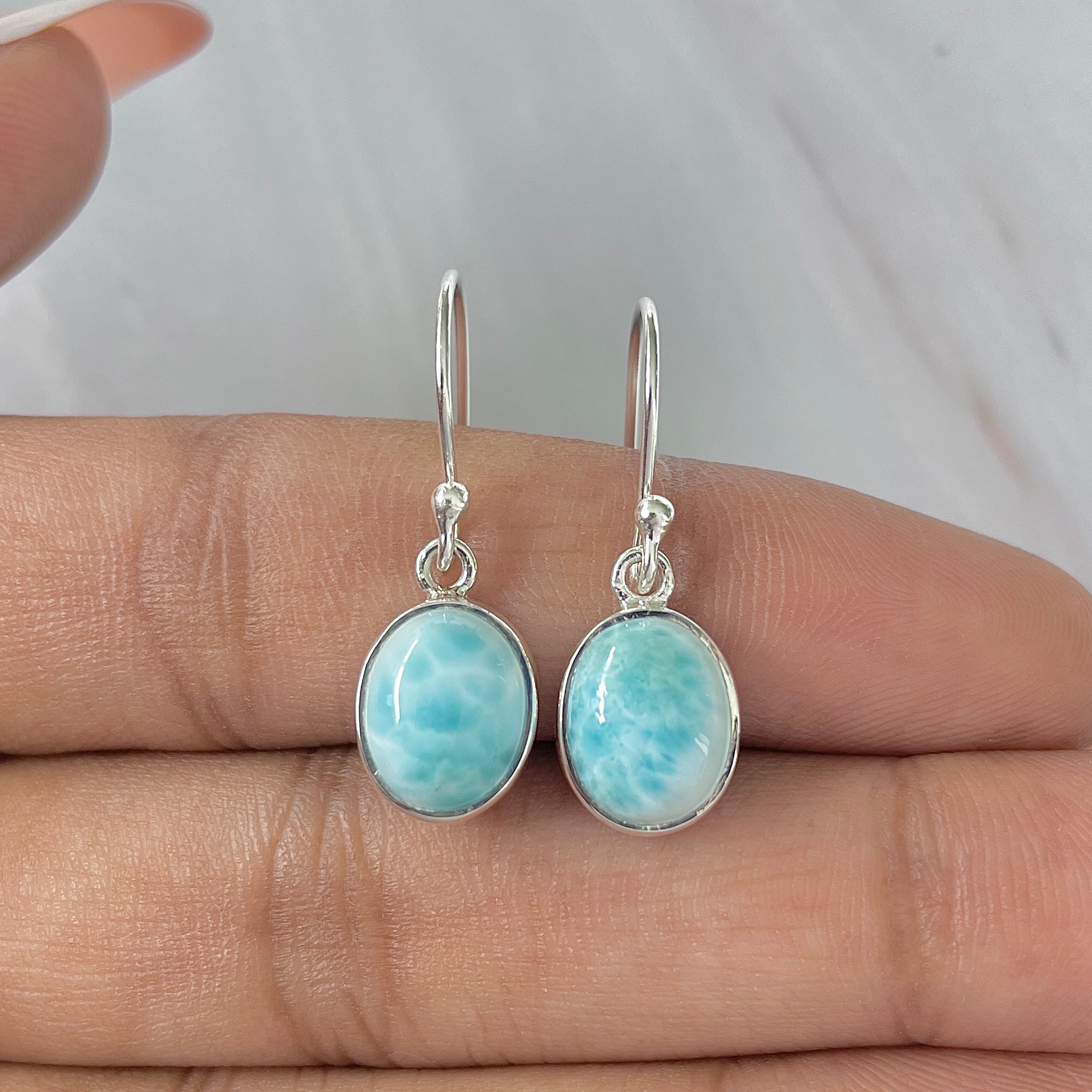 Larimar Earring-(LAR-E-1517.)