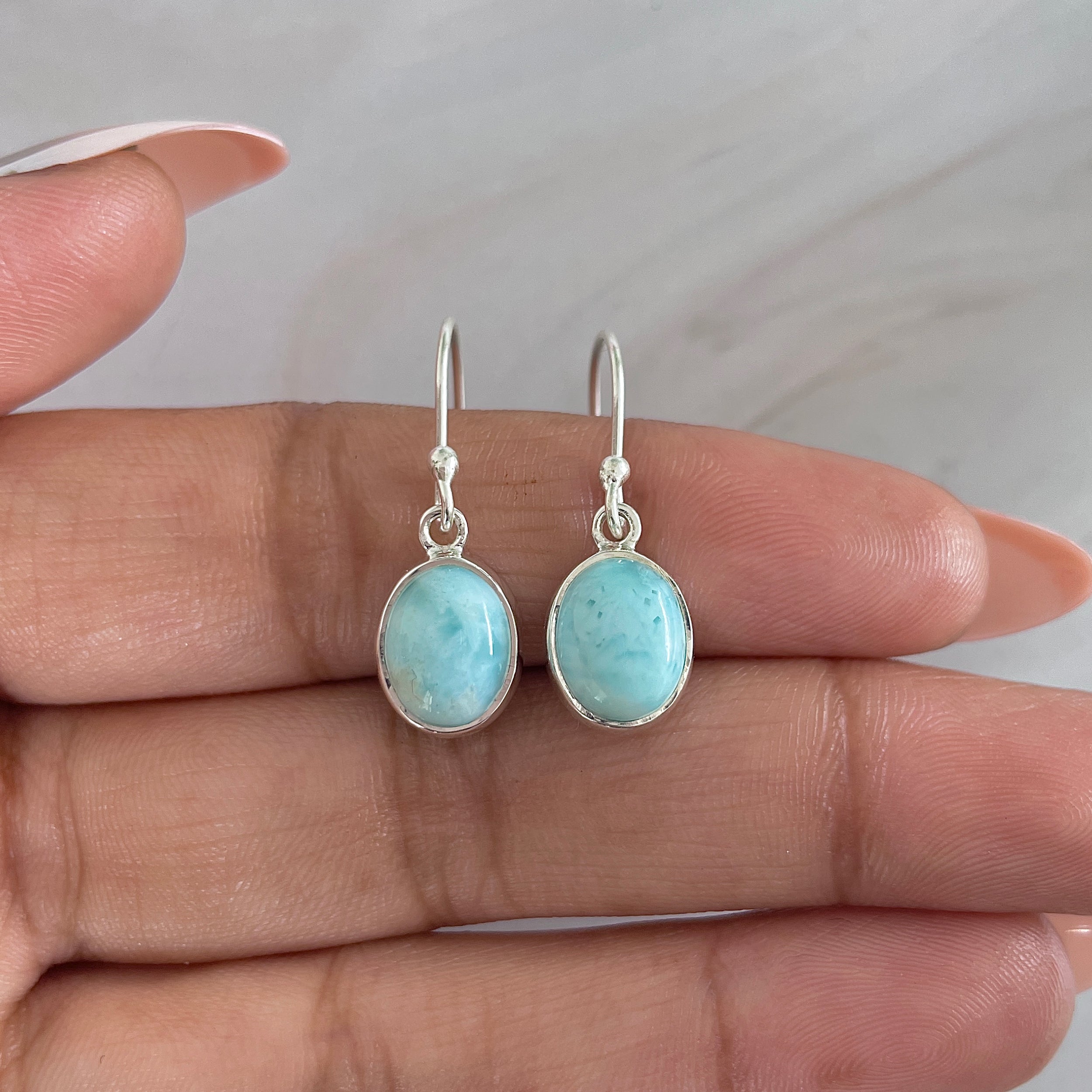 Larimar Earring-(LAR-E-1518.)