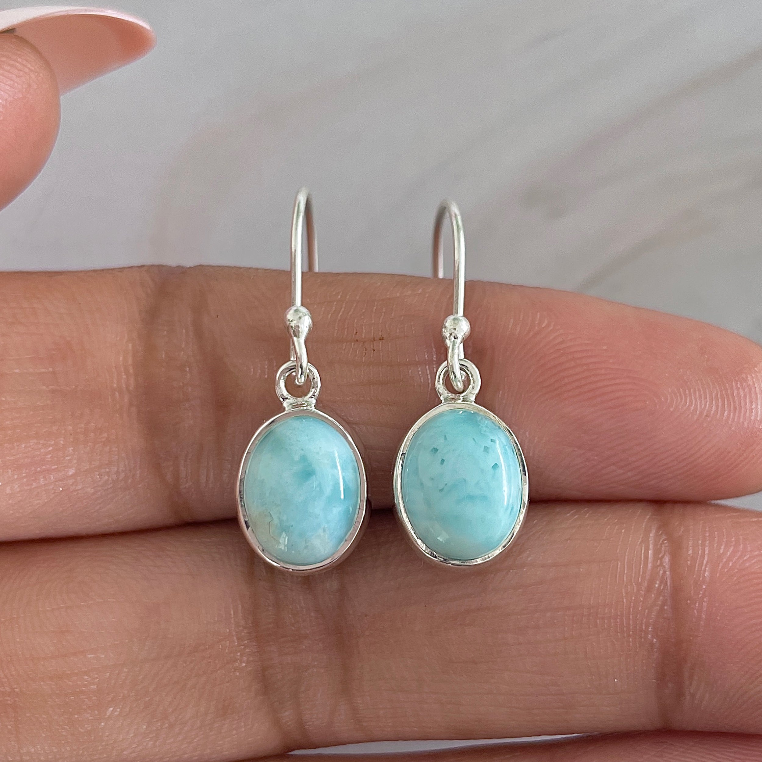 Larimar Earring-(LAR-E-1518.)