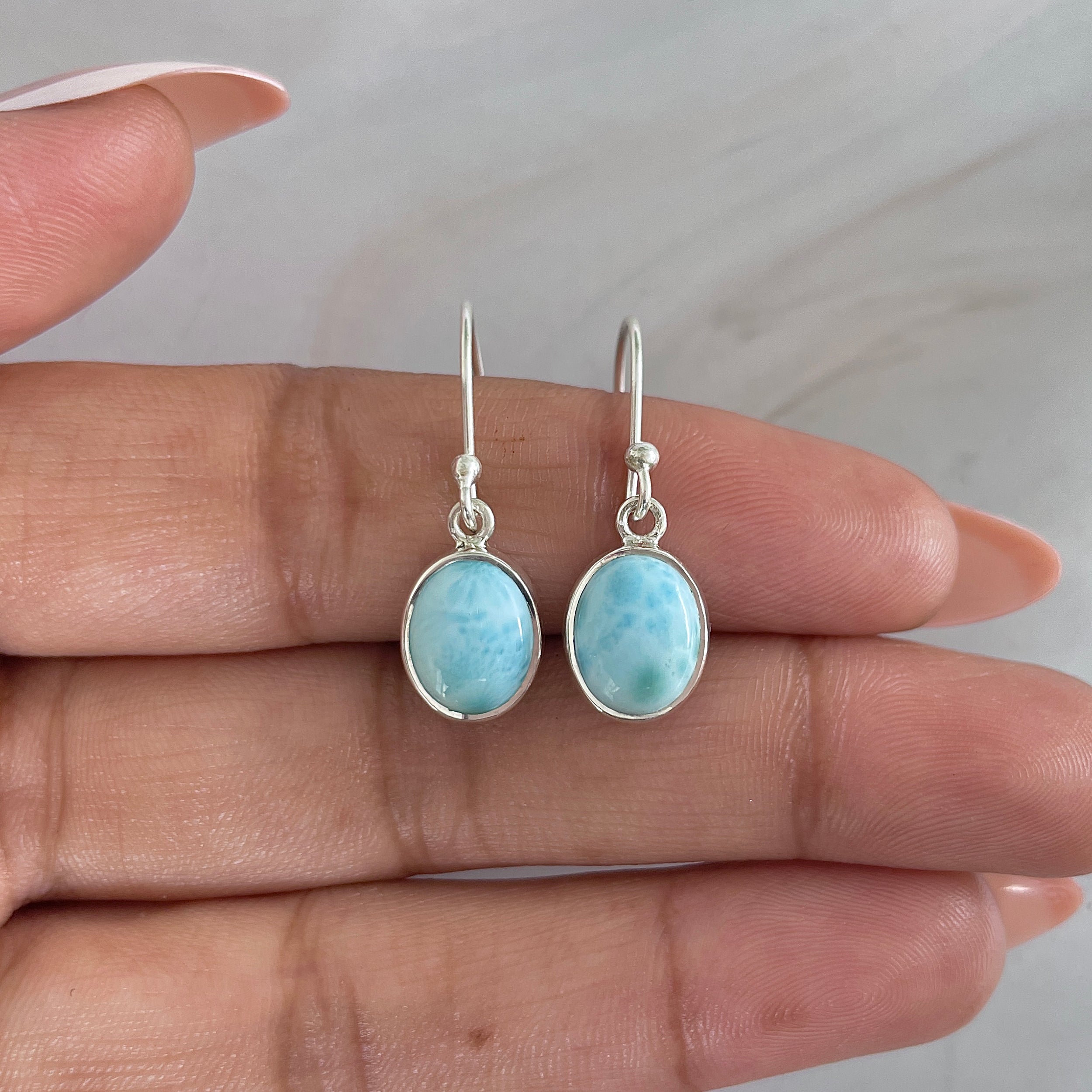 Larimar Earring-(LAR-E-1519.)