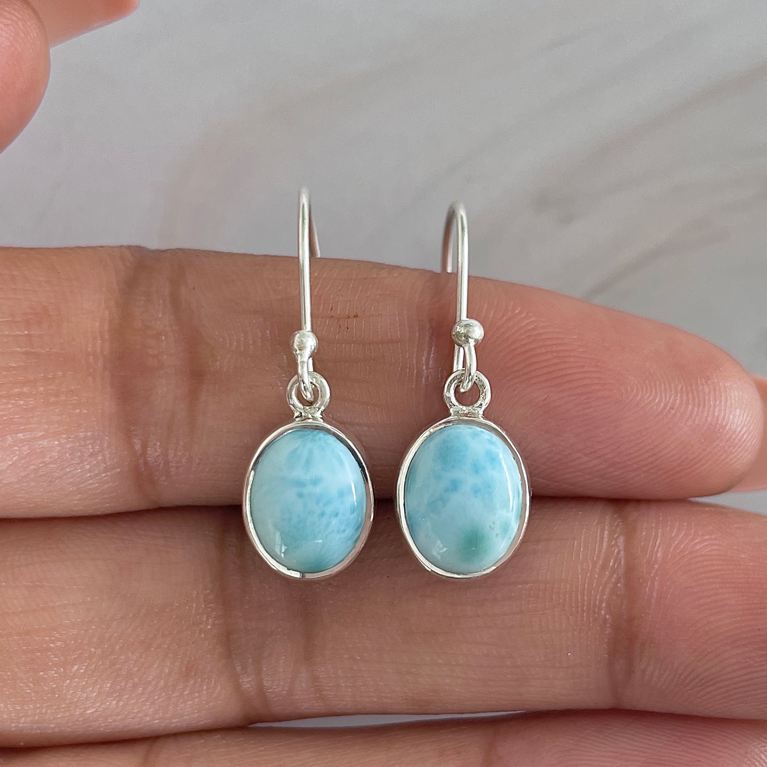 Larimar Earring-(LAR-E-1519.)