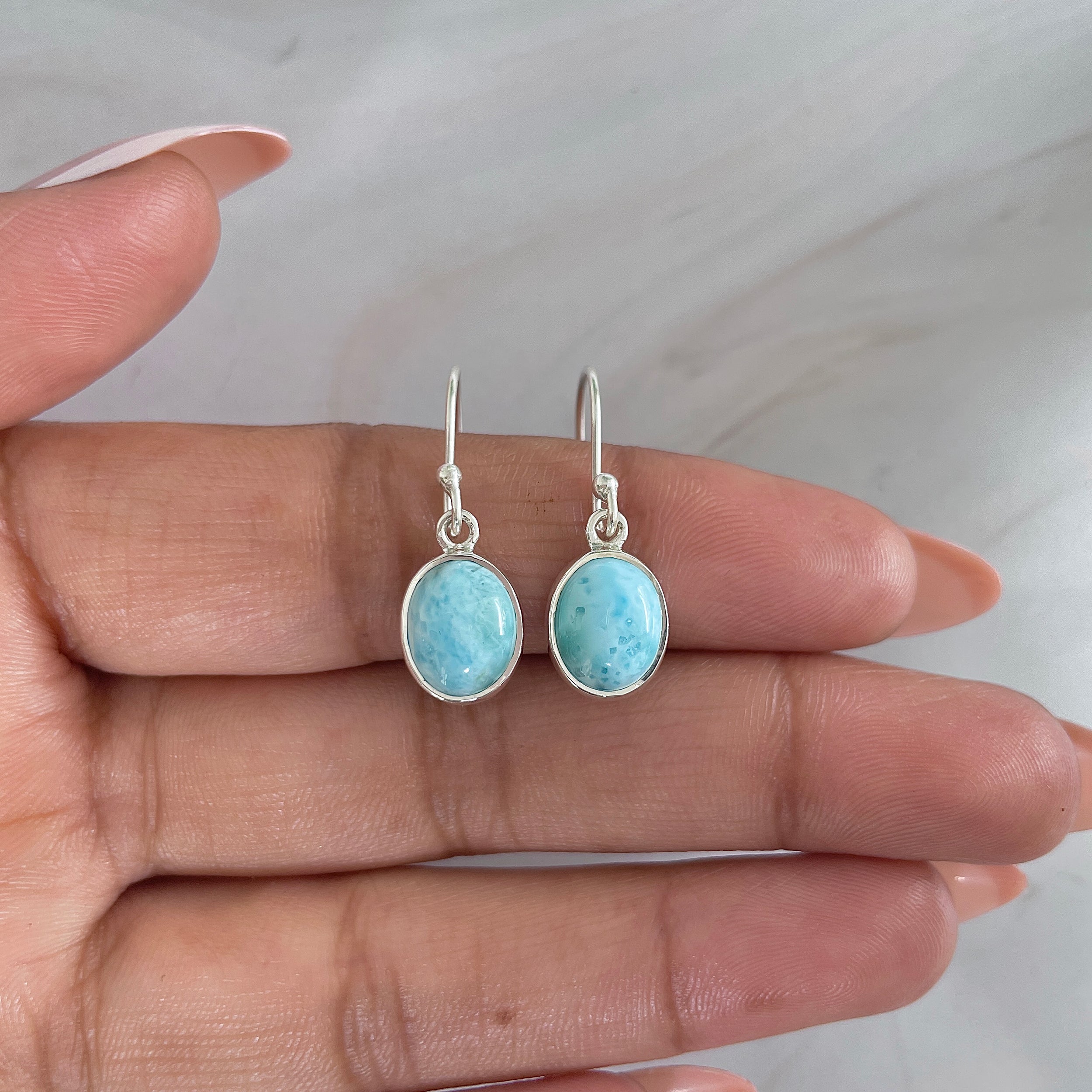 Larimar Earring-(LAR-E-1520.)
