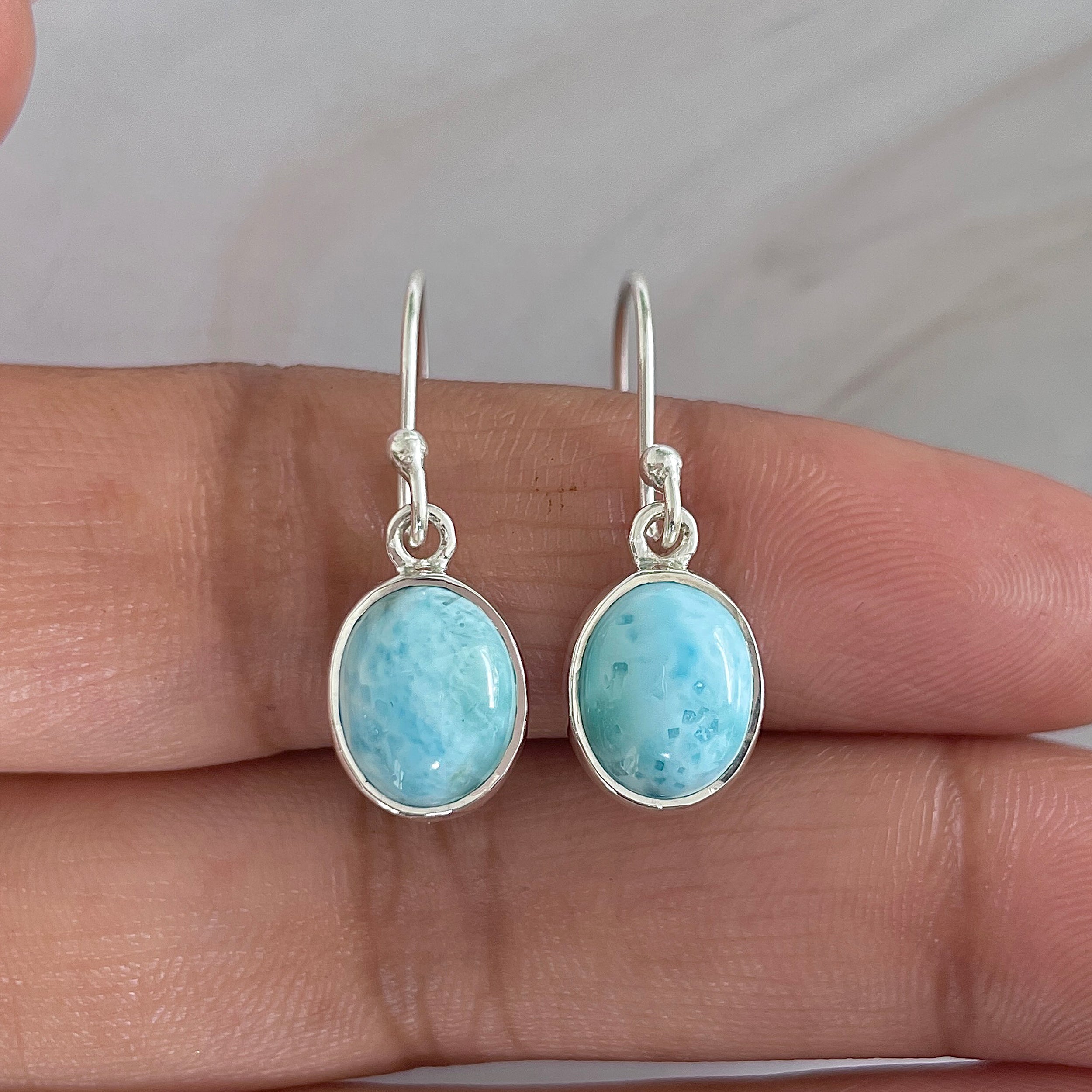 Larimar Earring-(LAR-E-1520.)