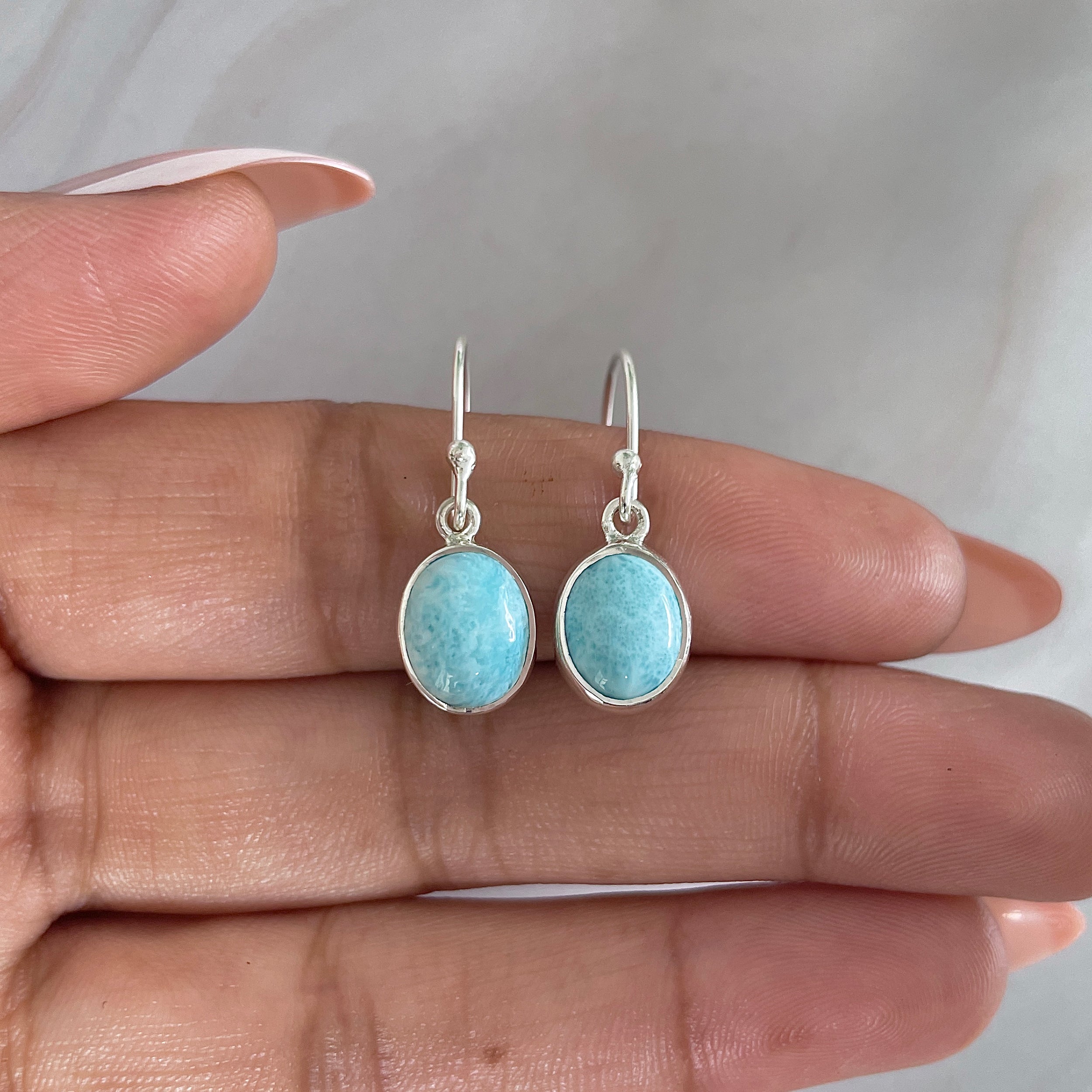 Larimar Earring-(LAR-E-1521.)
