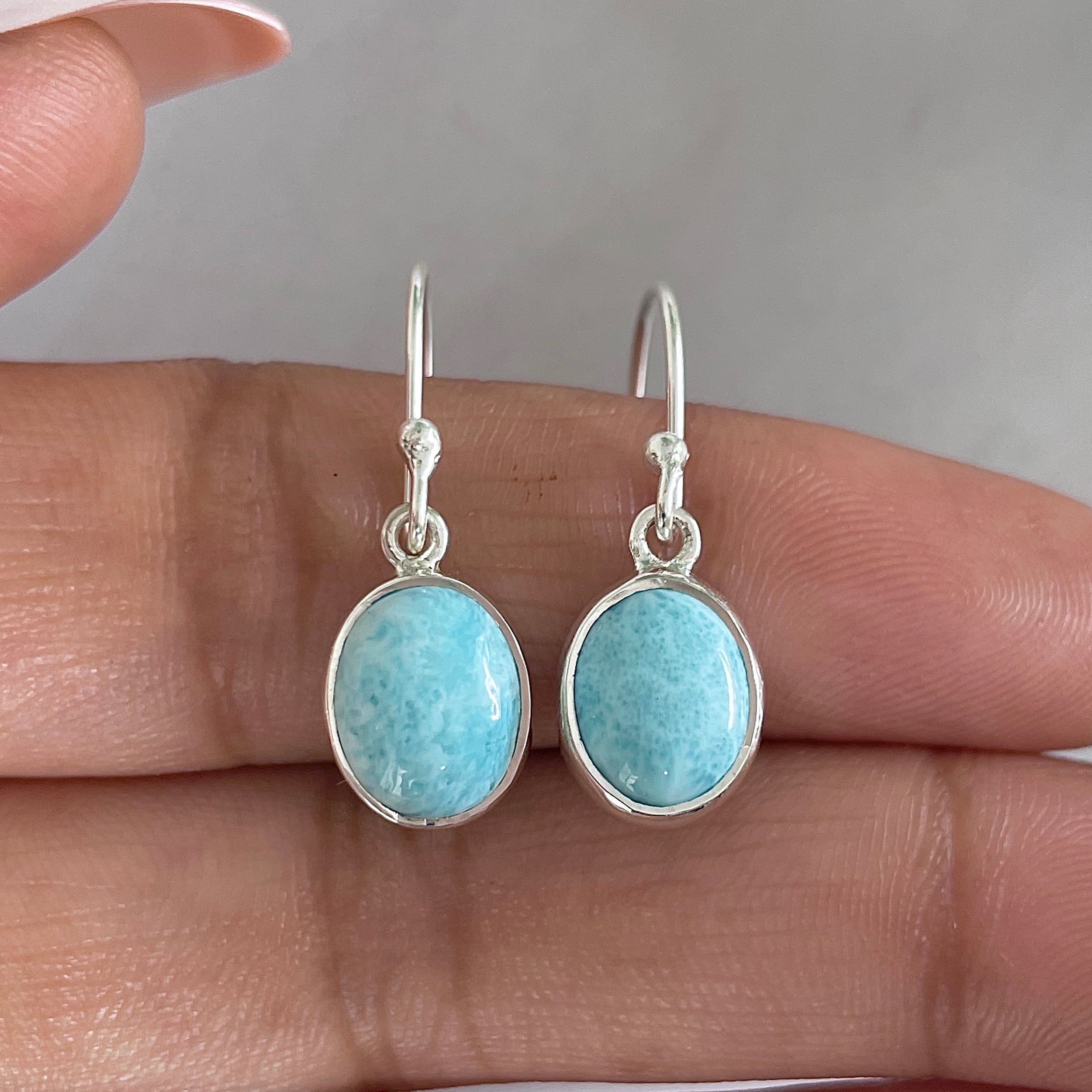 Larimar Earring-(LAR-E-1521.)