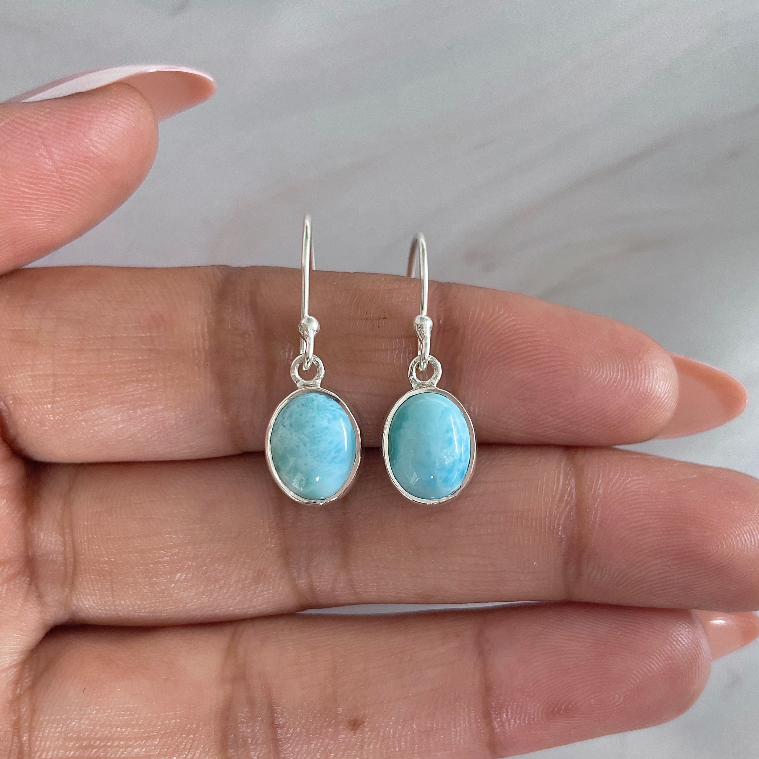 Larimar Earring-(LAR-E-1522.)