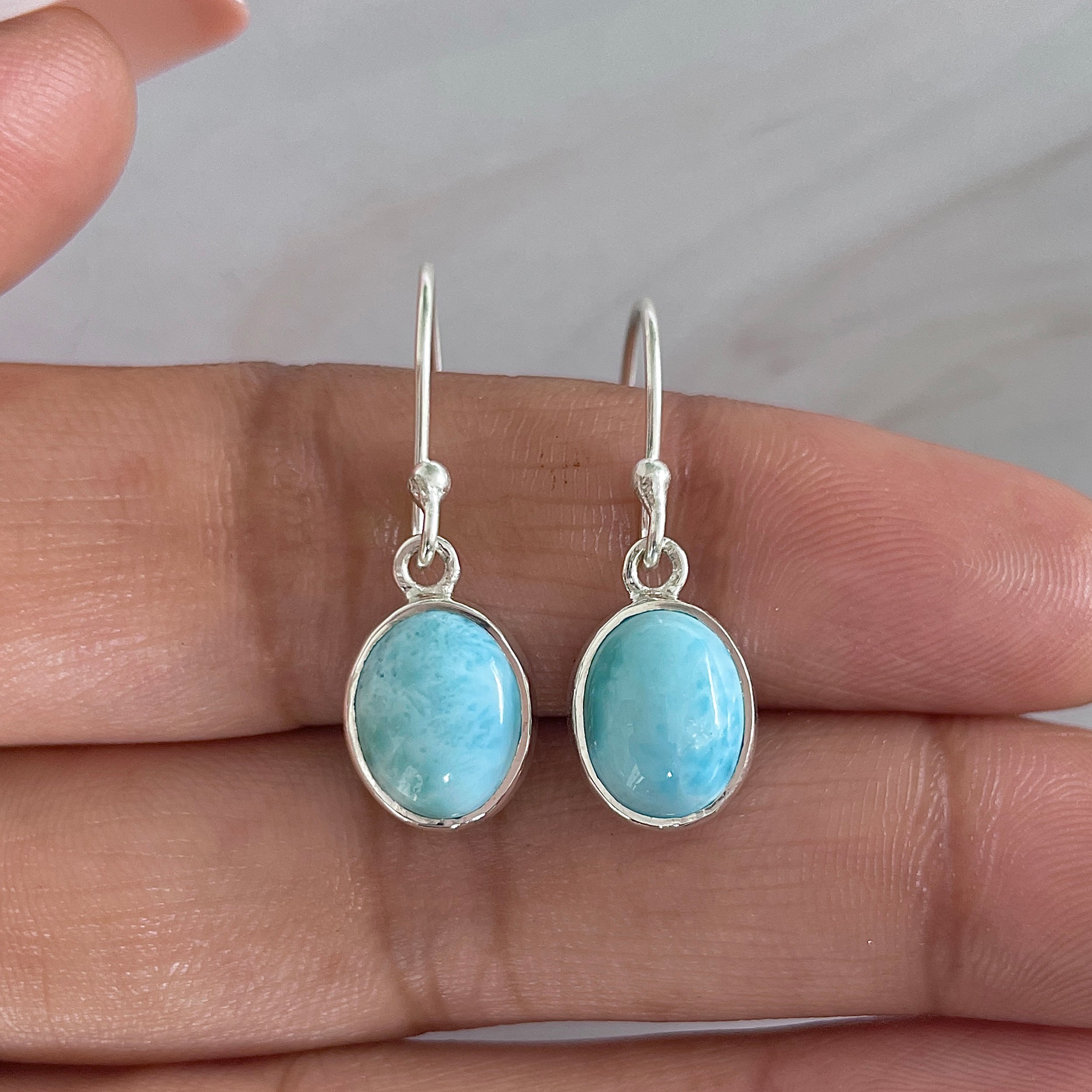 Larimar Earring-(LAR-E-1522.)