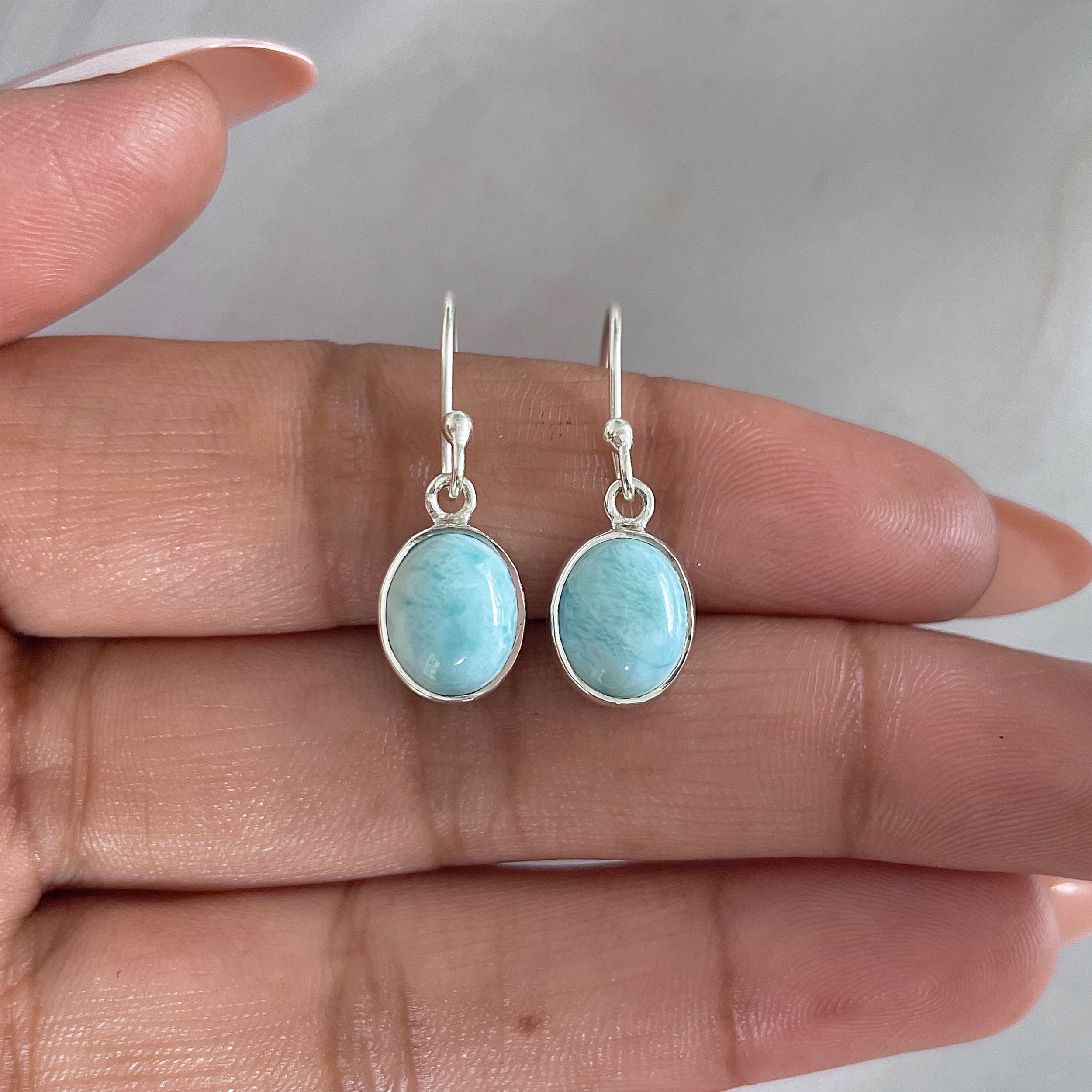 Larimar Earring-(LAR-E-1523.)