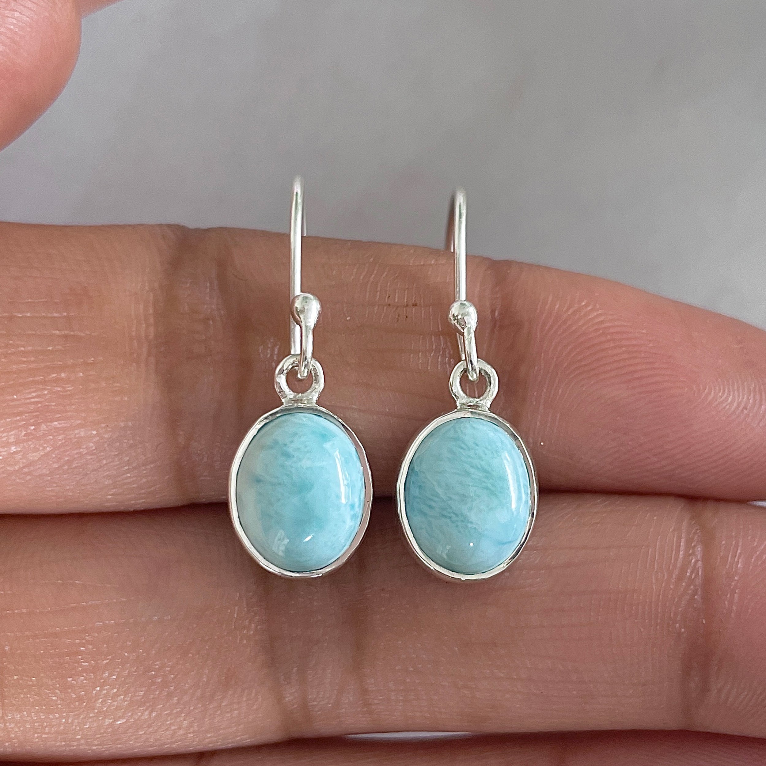 Larimar Earring-(LAR-E-1523.)