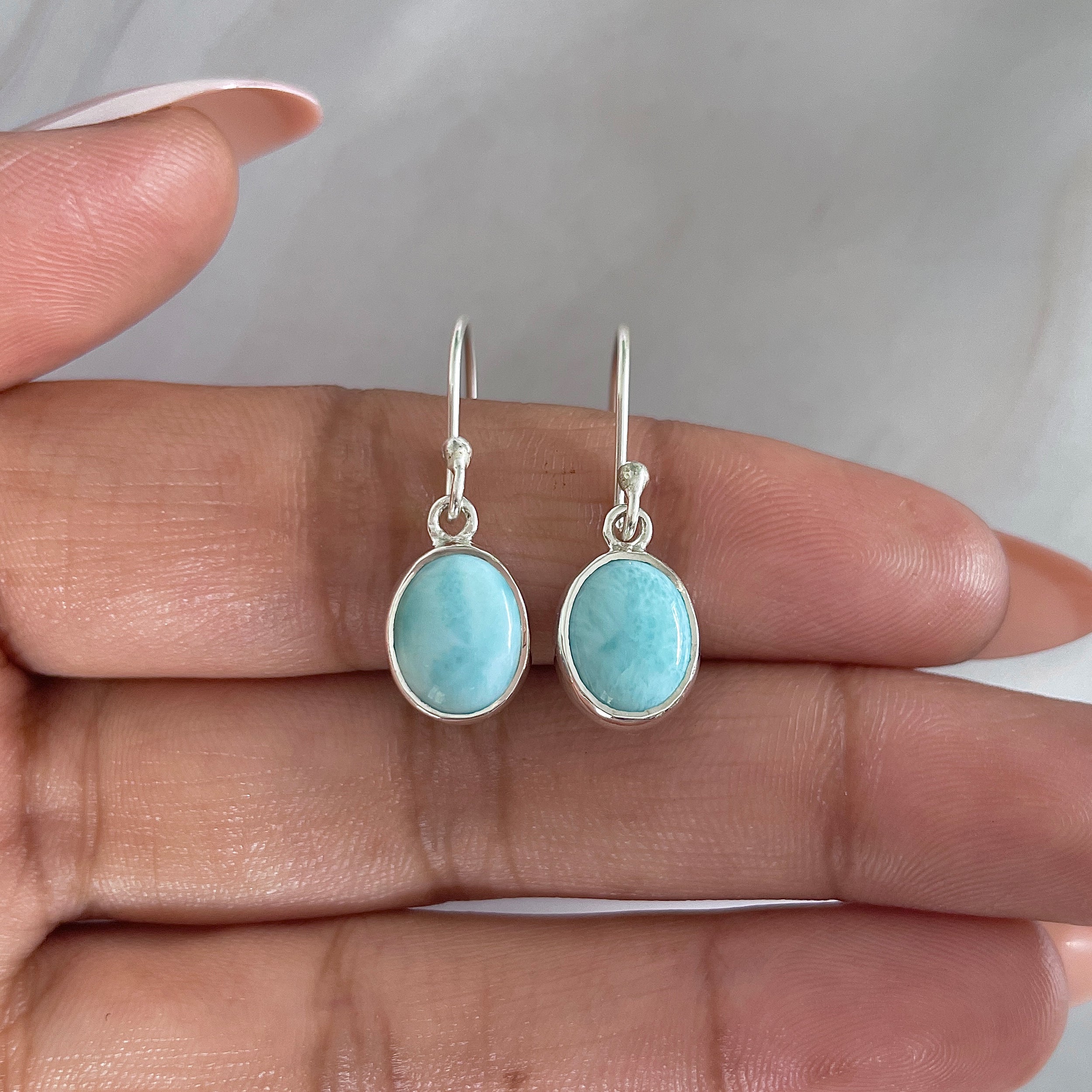 Larimar Earring-(LAR-E-1524.)