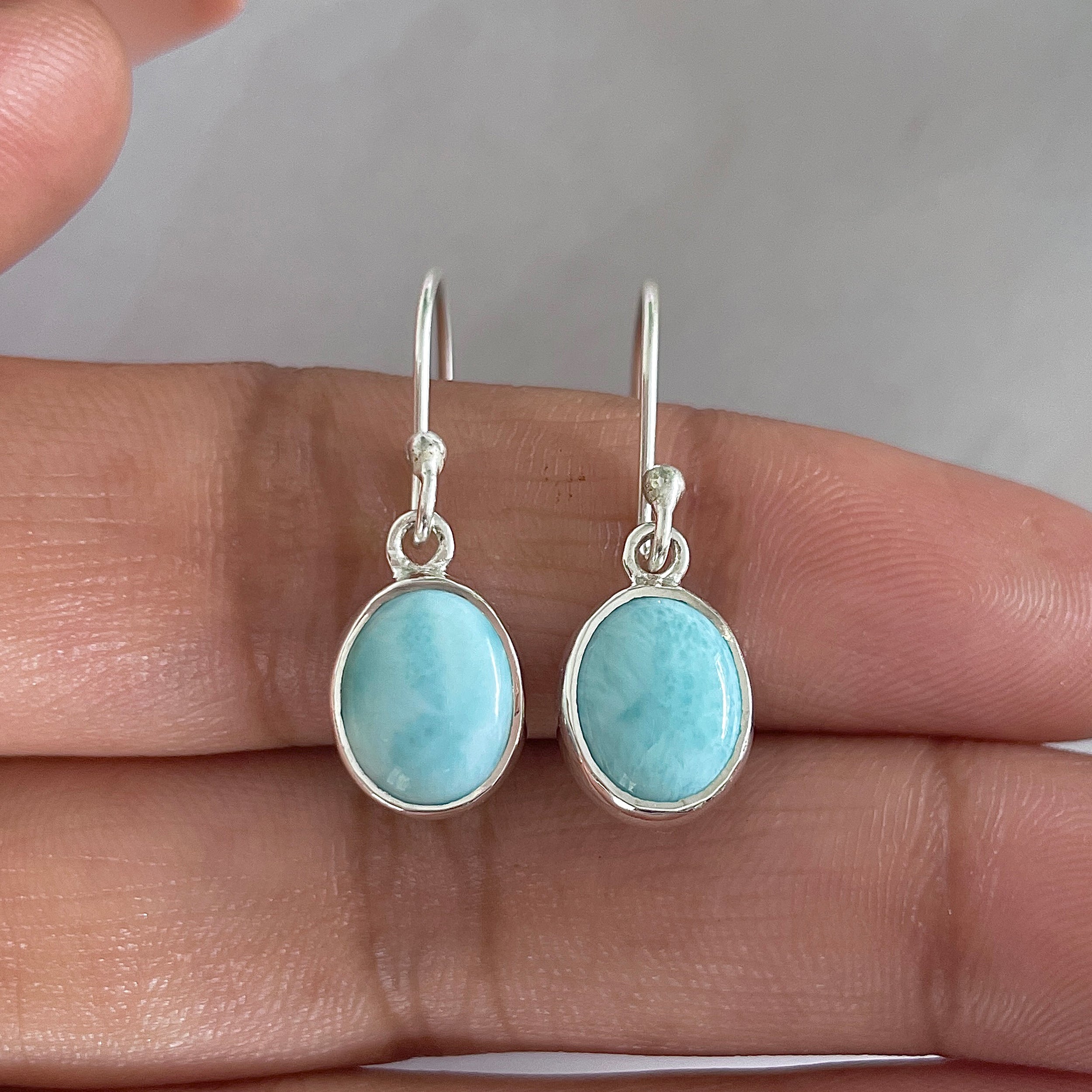 Larimar Earring-(LAR-E-1524.)