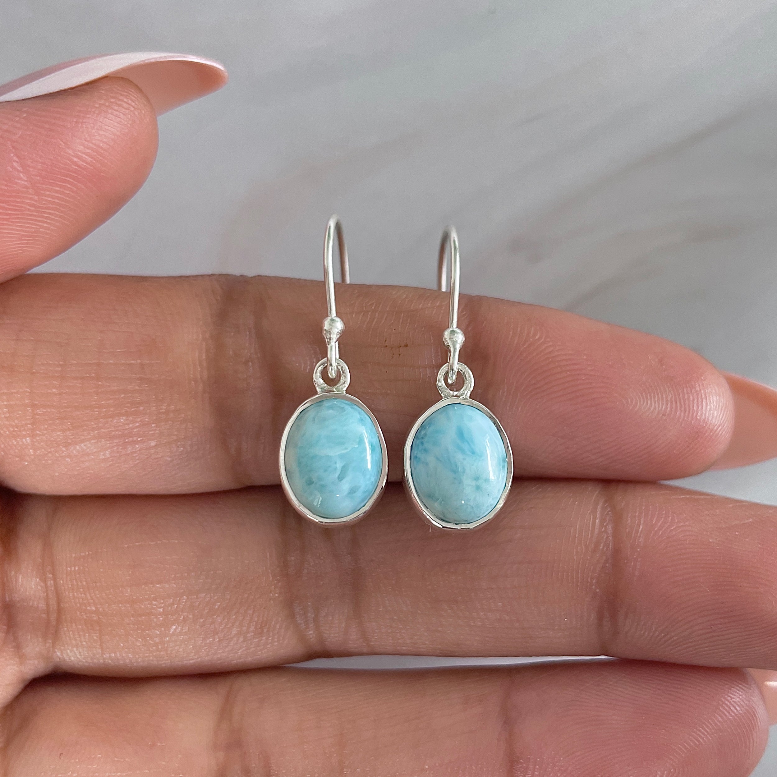 Larimar Earring-(LAR-E-1525.)