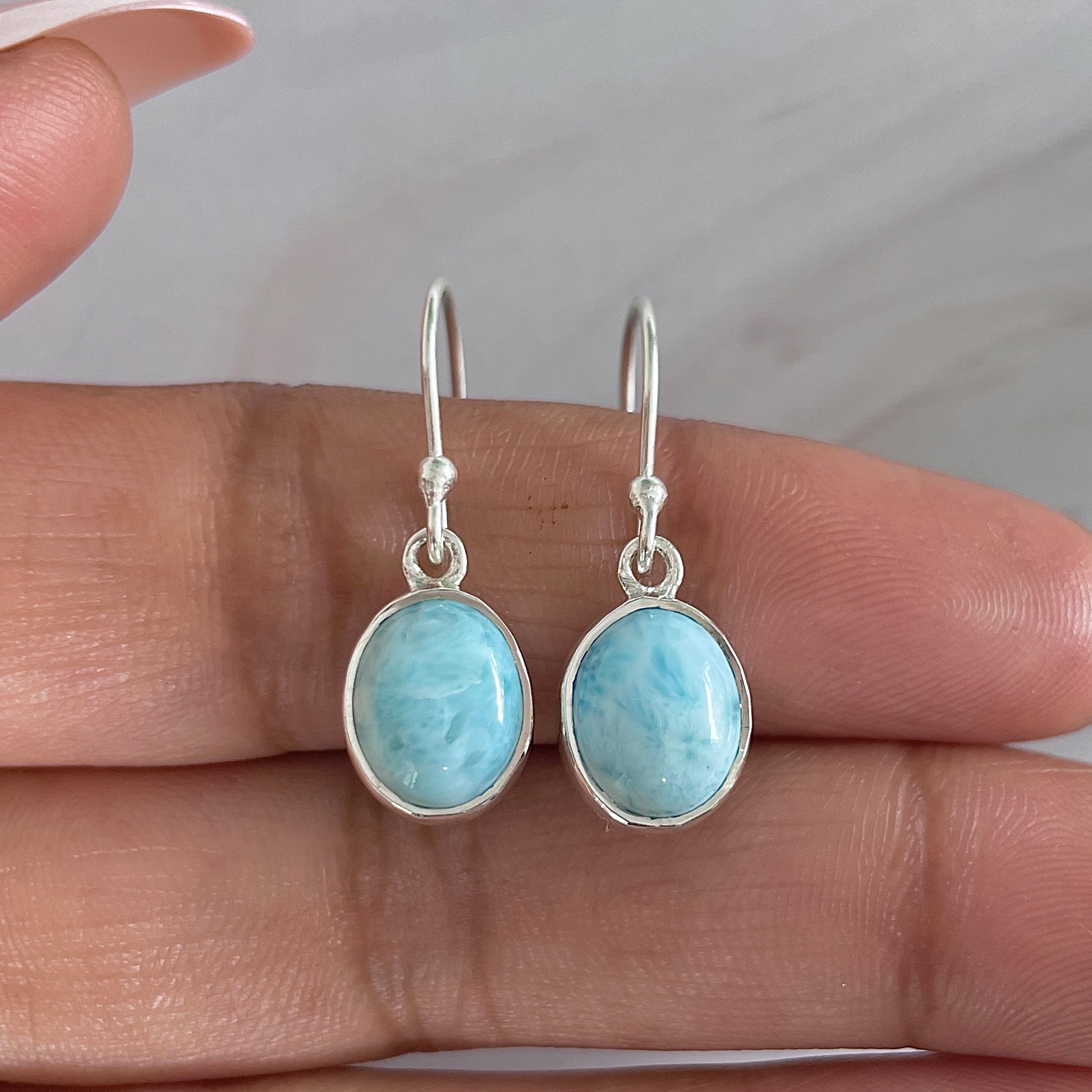 Larimar Earring-(LAR-E-1525.)