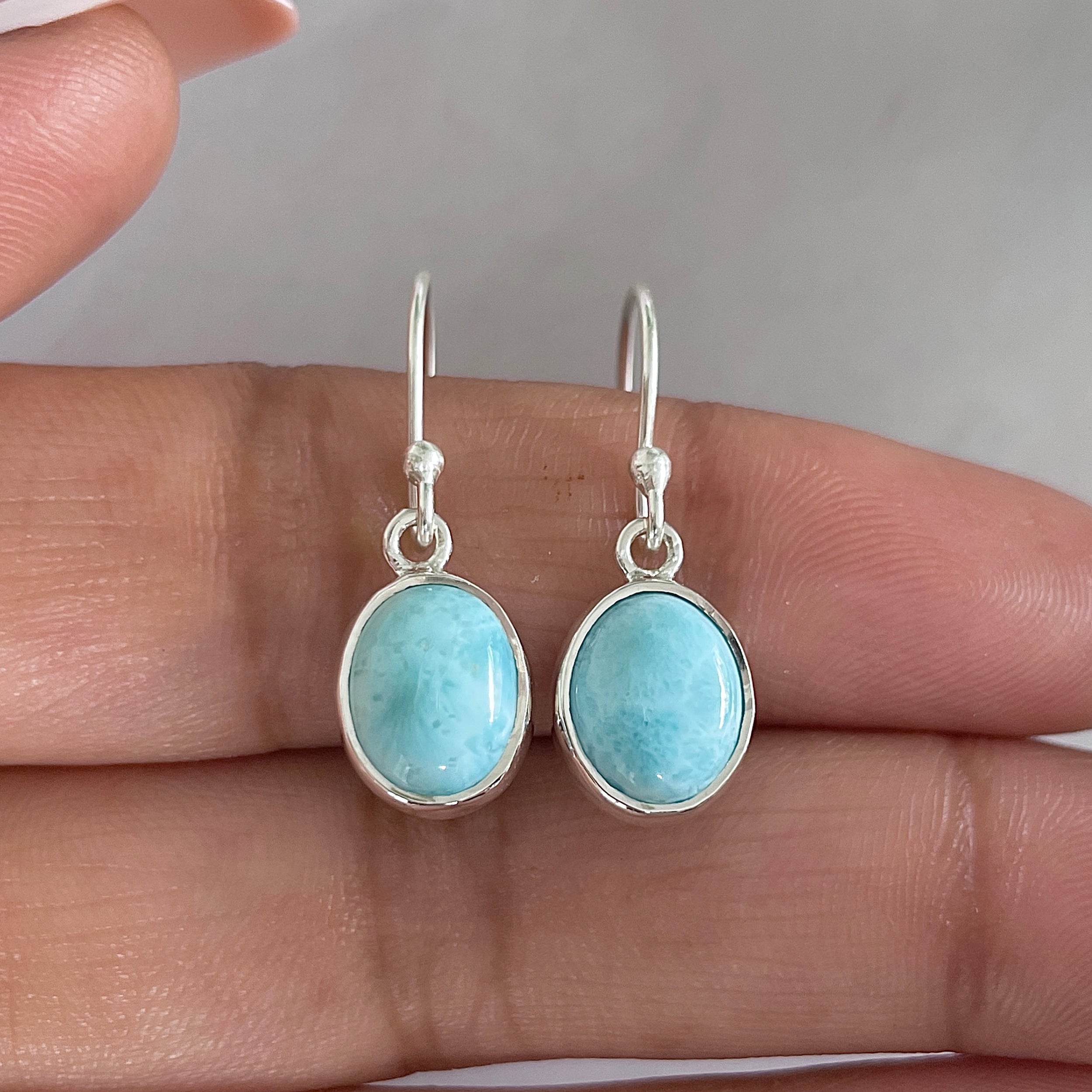 Larimar Earring-(LAR-E-1526.)