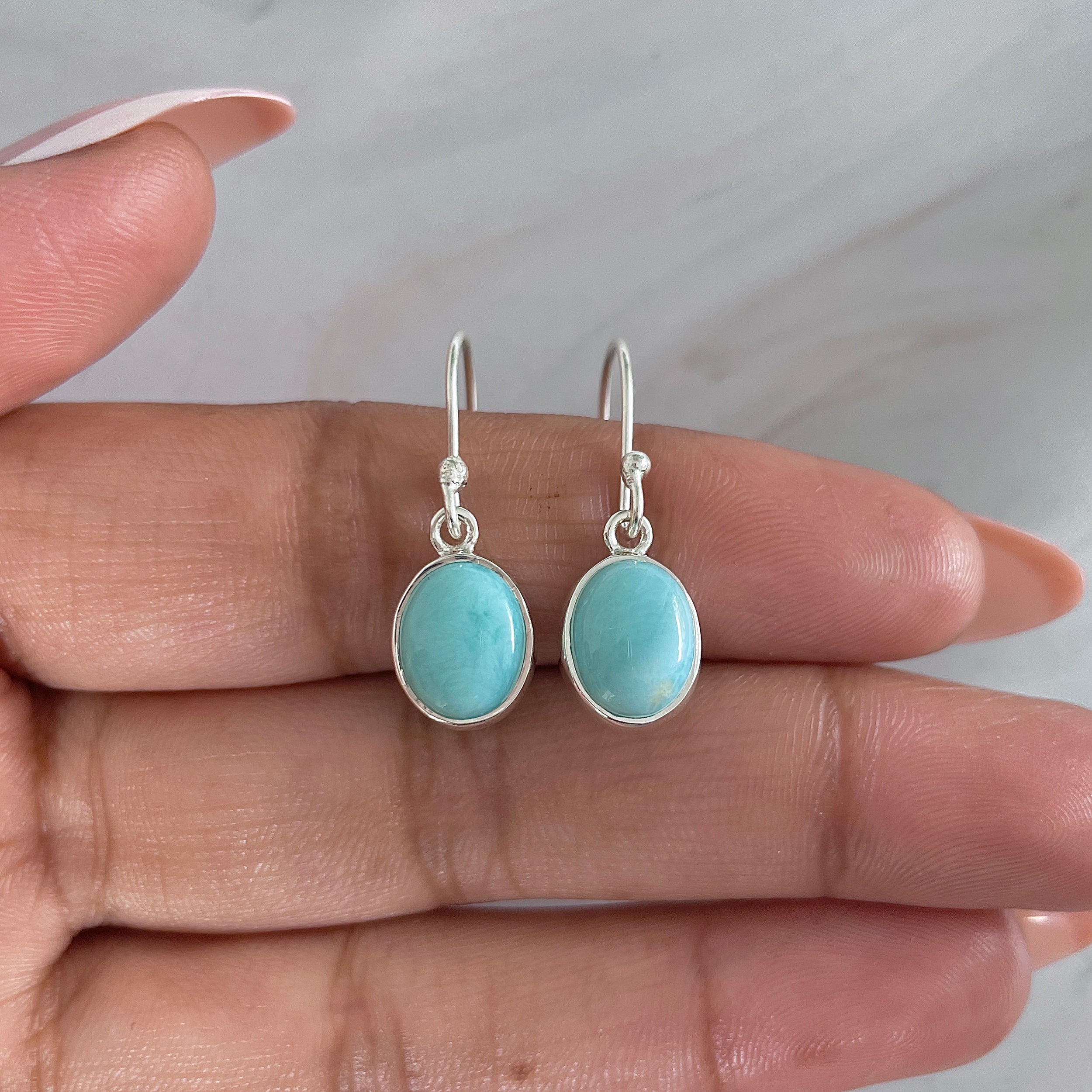 Larimar Earring-(LAR-E-1527.)