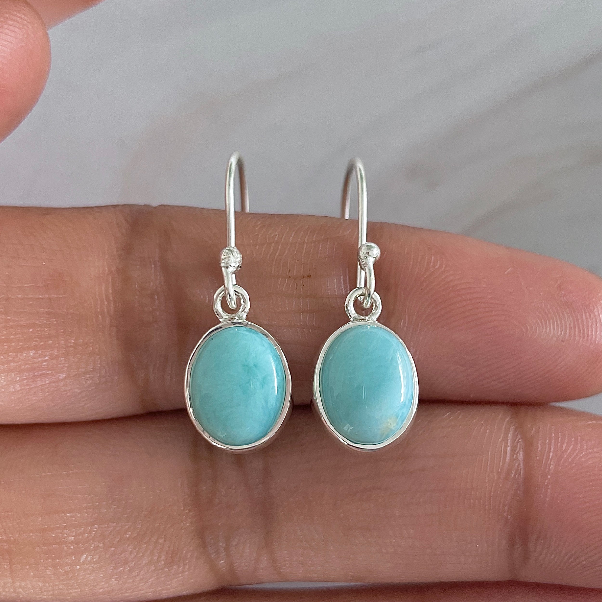 Larimar Earring-(LAR-E-1527.)