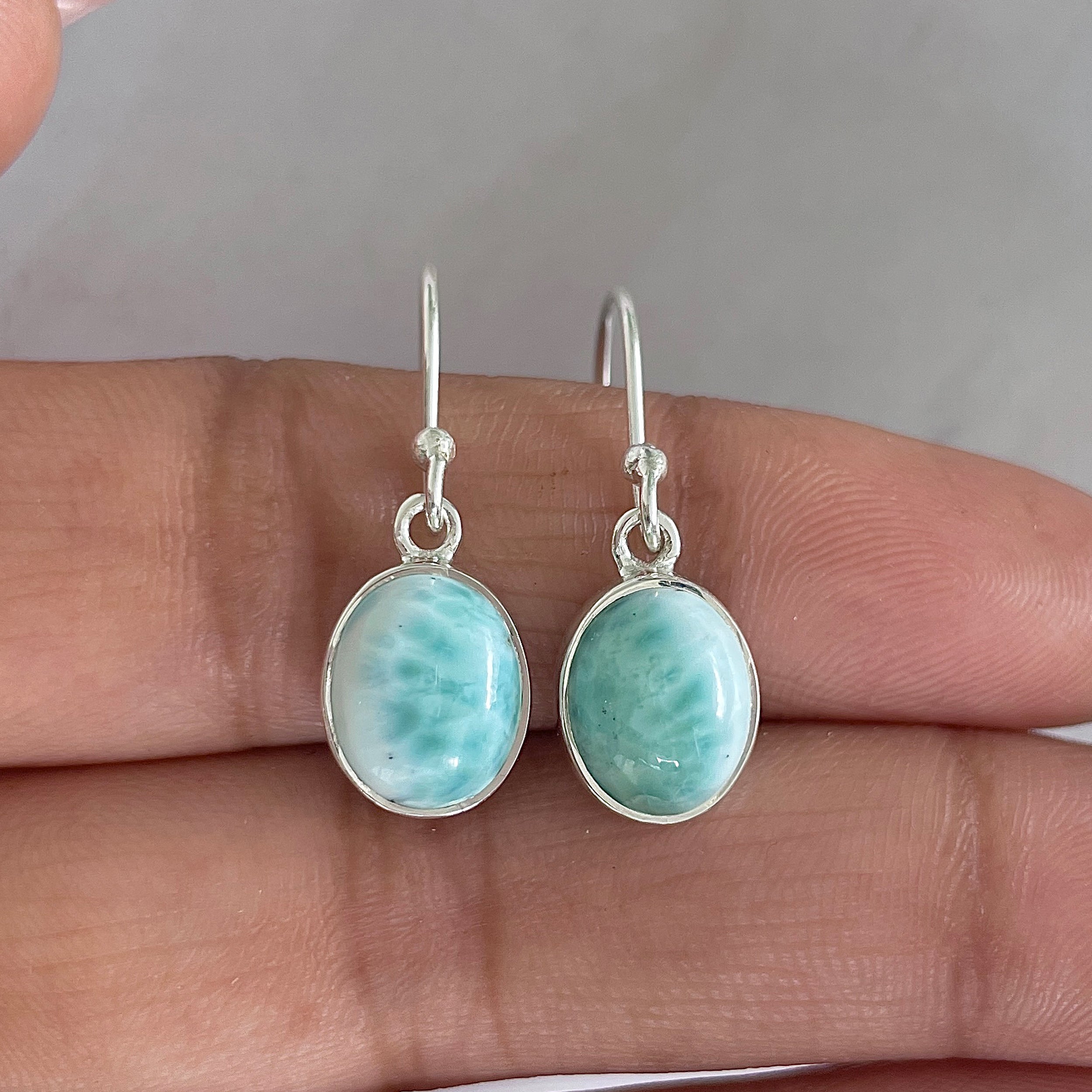 Larimar Earring-(LAR-E-1528.)