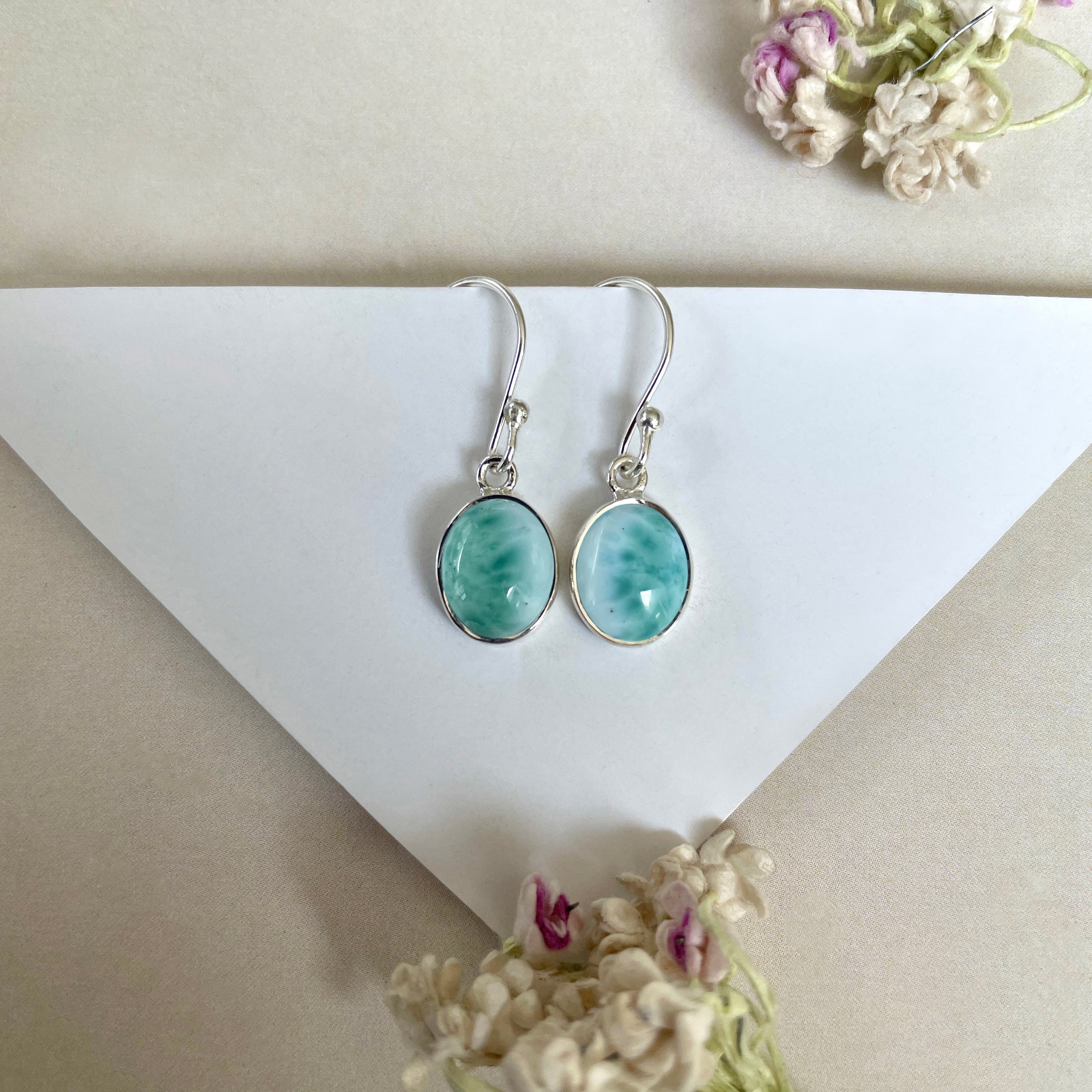 Larimar Earring-(LAR-E-1528.)
