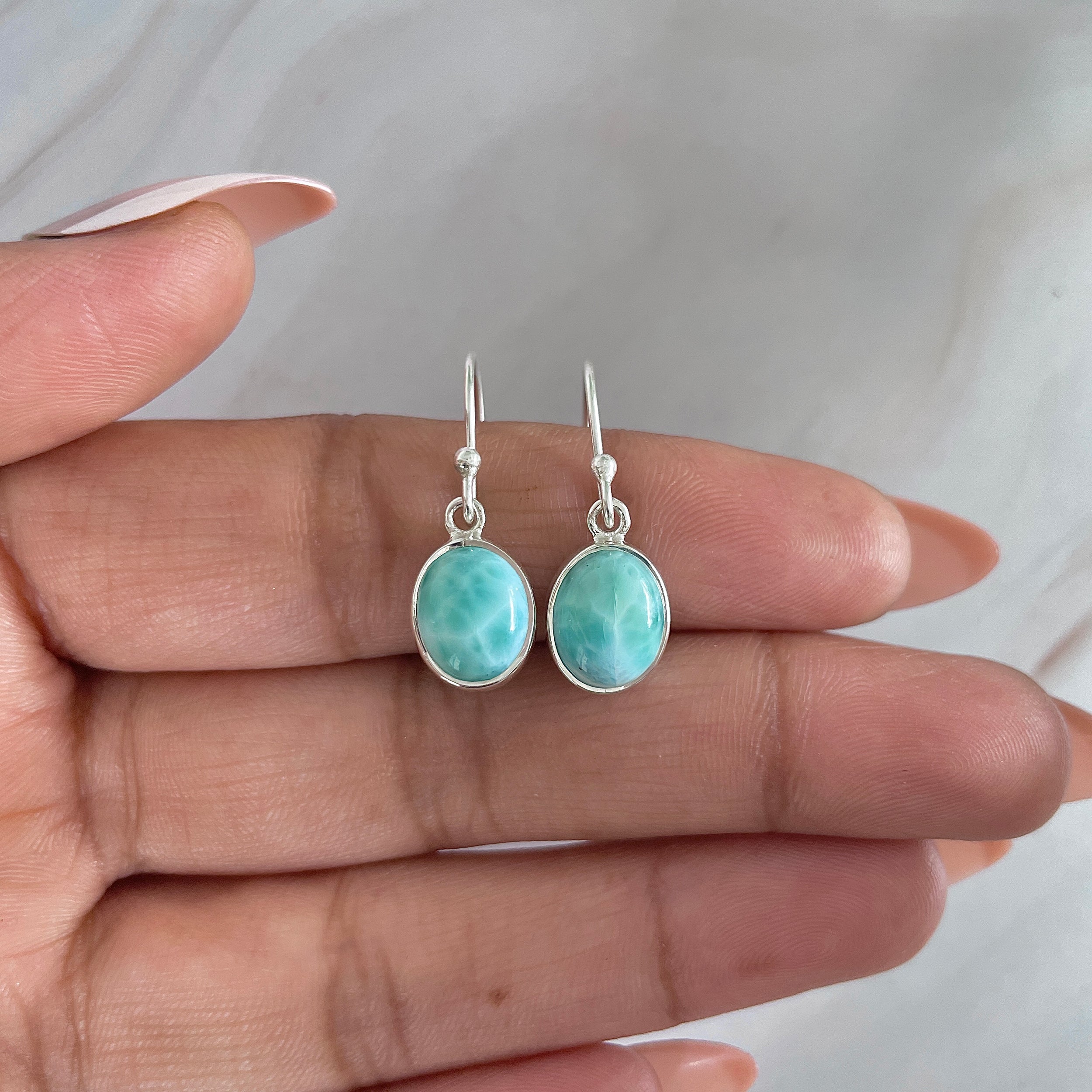 Larimar Earring-(LAR-E-1529.)