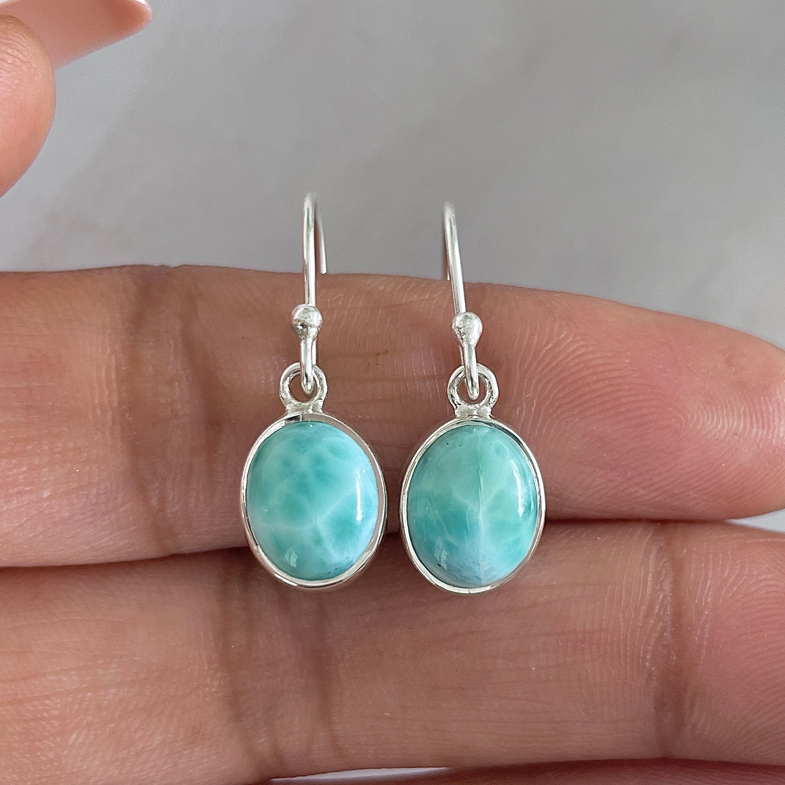 Larimar Earring-(LAR-E-1529.)
