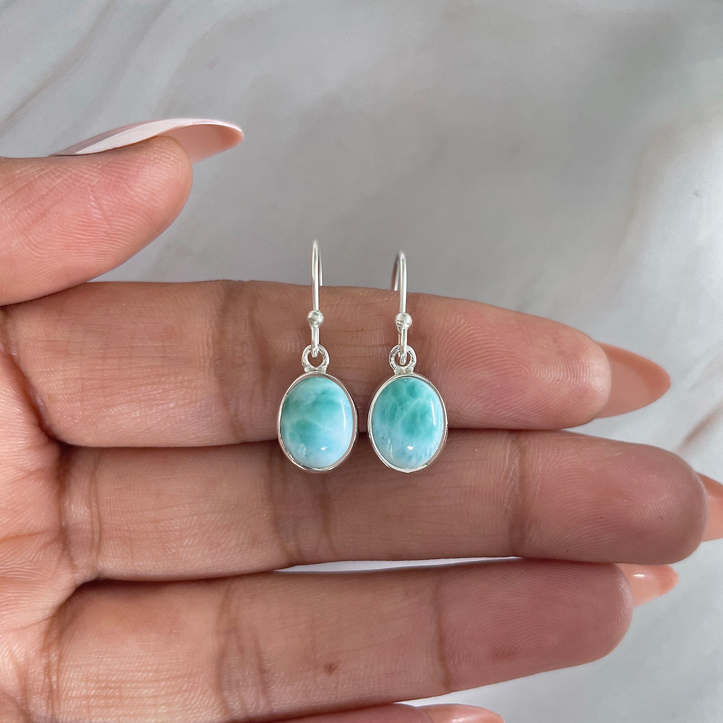 Larimar Earring-(LAR-E-1530.)