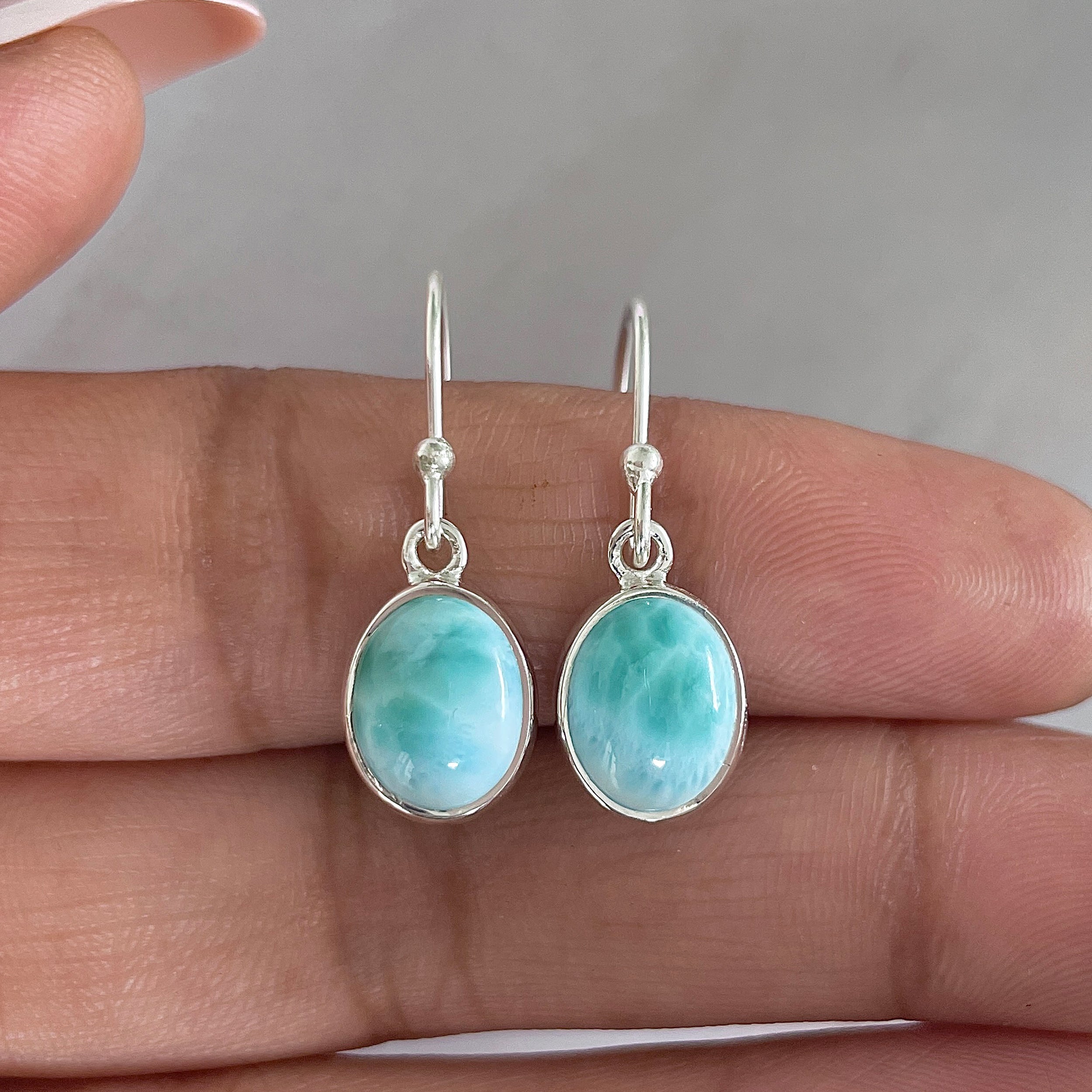Larimar Earring-(LAR-E-1530.)