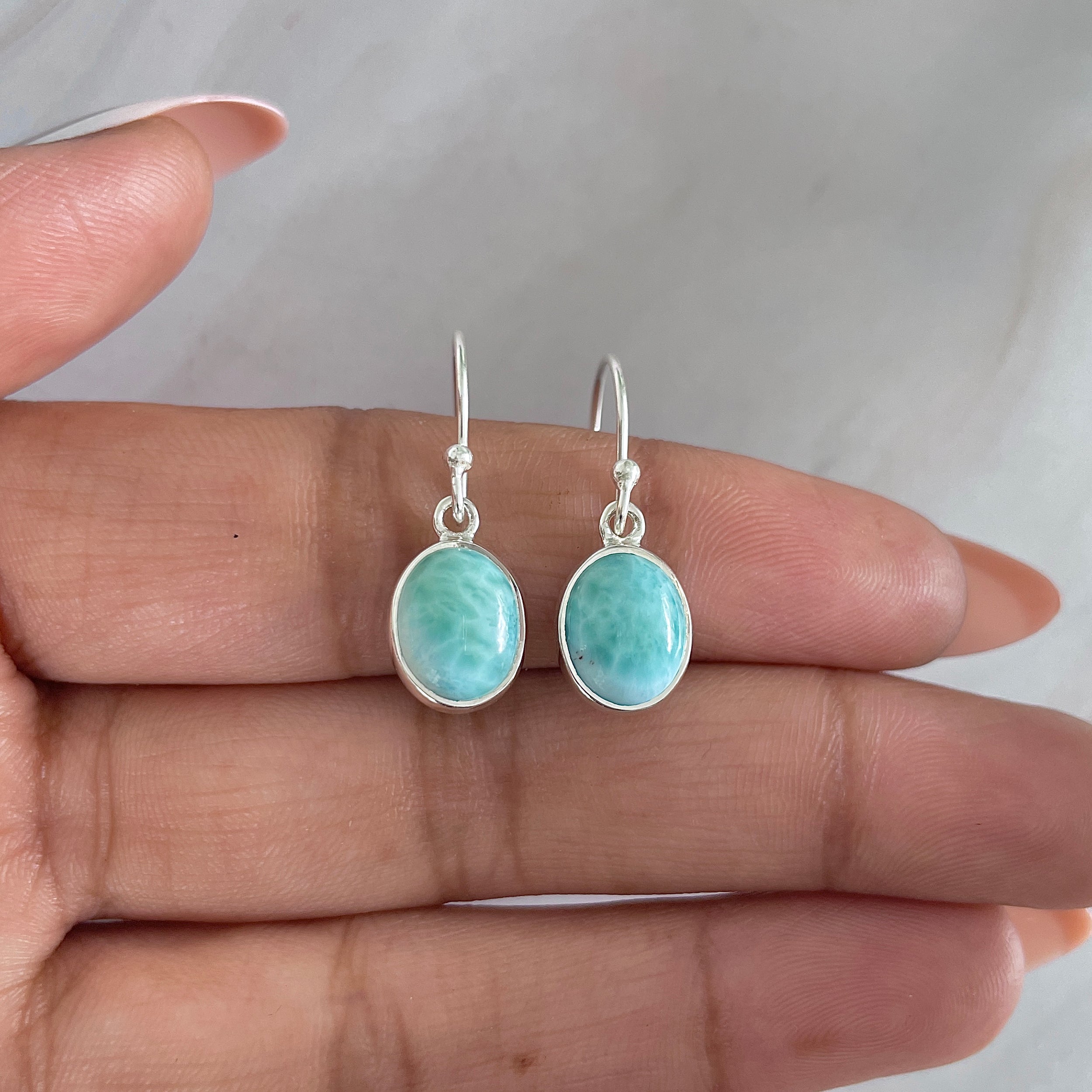 Larimar Earring-(LAR-E-1531.)