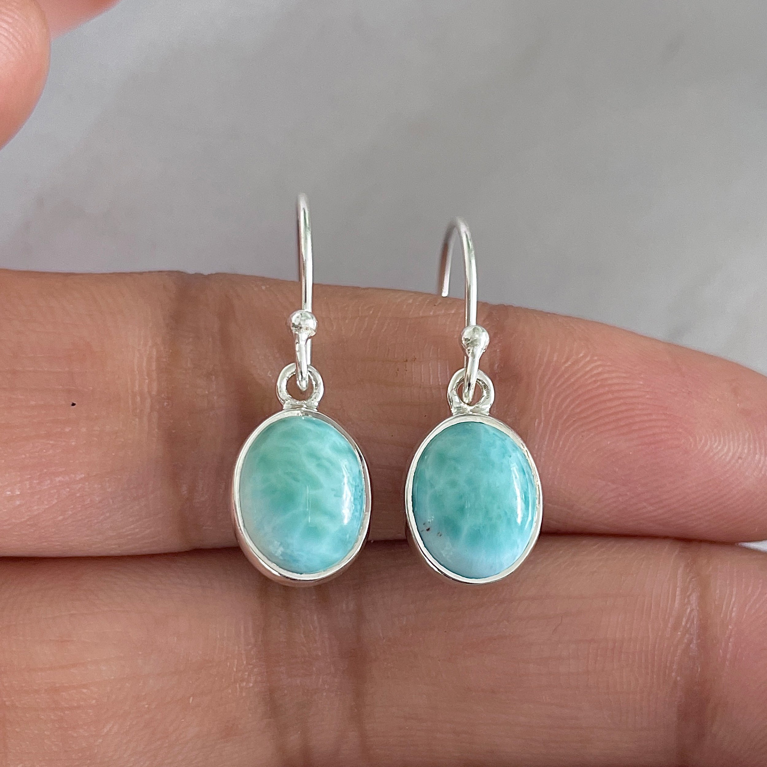 Larimar Earring-(LAR-E-1531.)