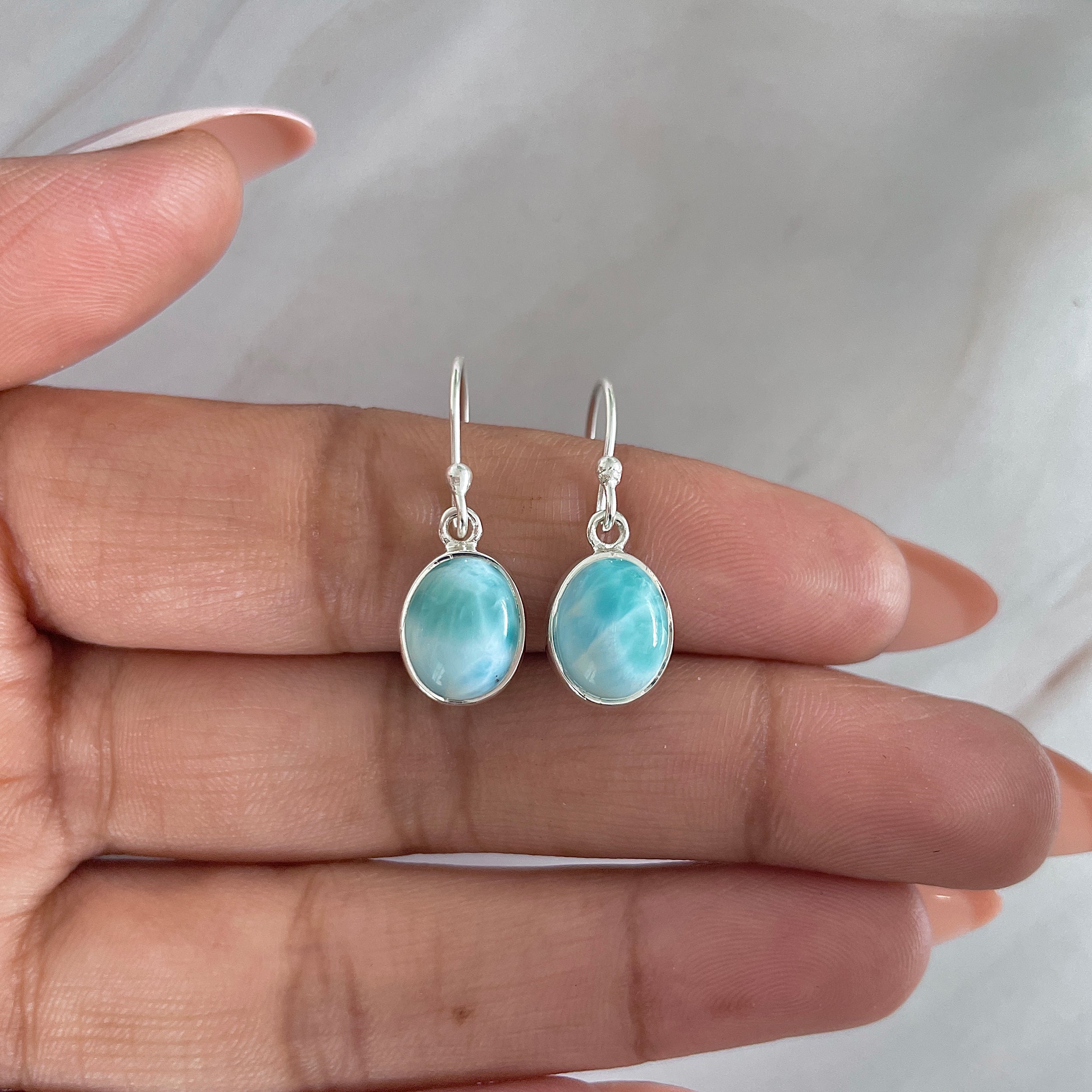 Larimar Earring-(LAR-E-1532.)