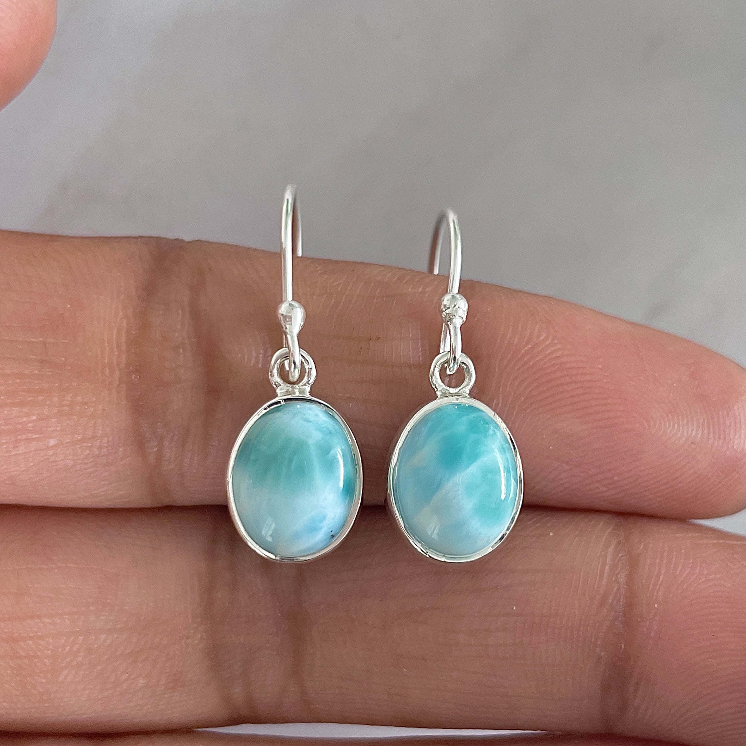 Larimar Earring-(LAR-E-1532.)