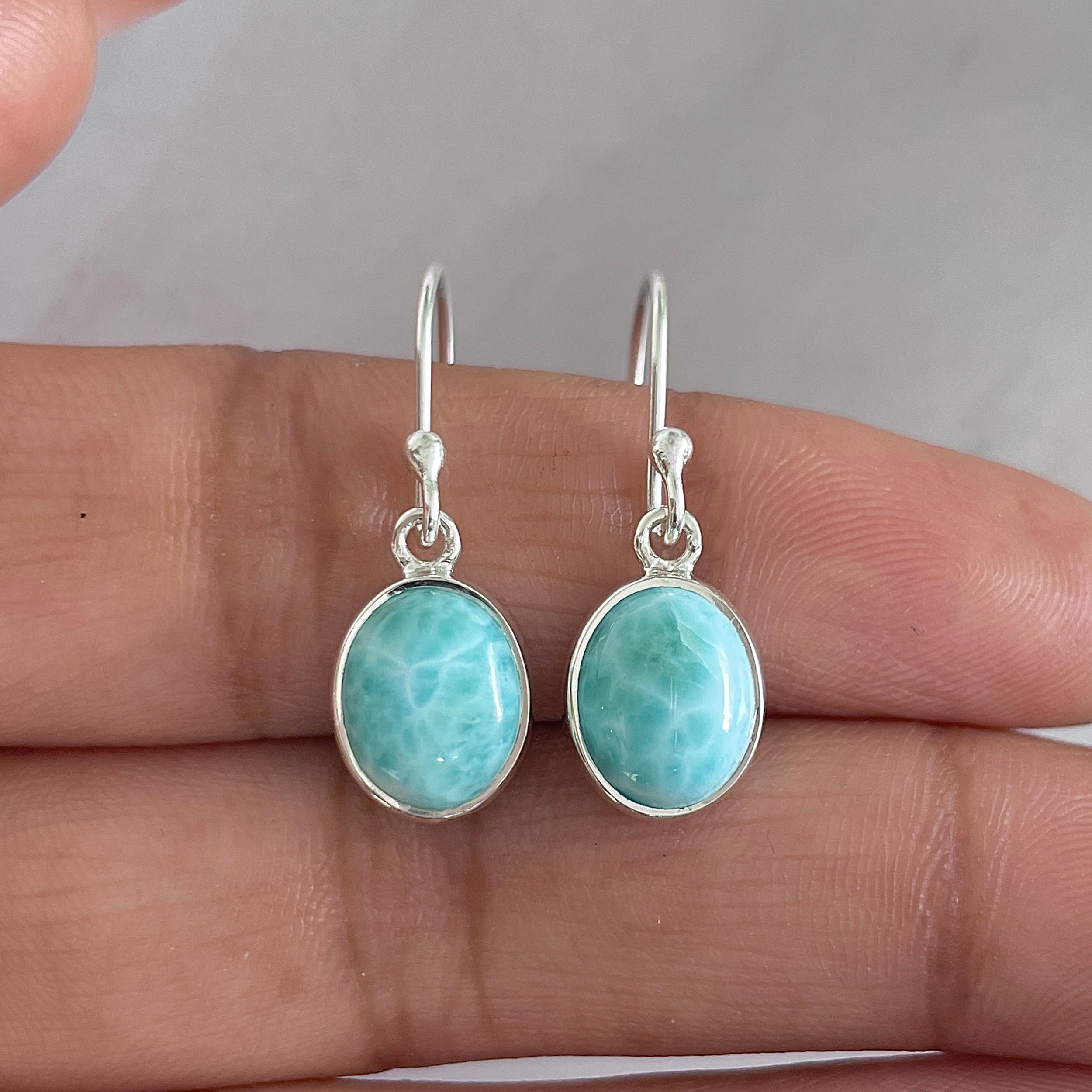Larimar Earring-(LAR-E-1533.)