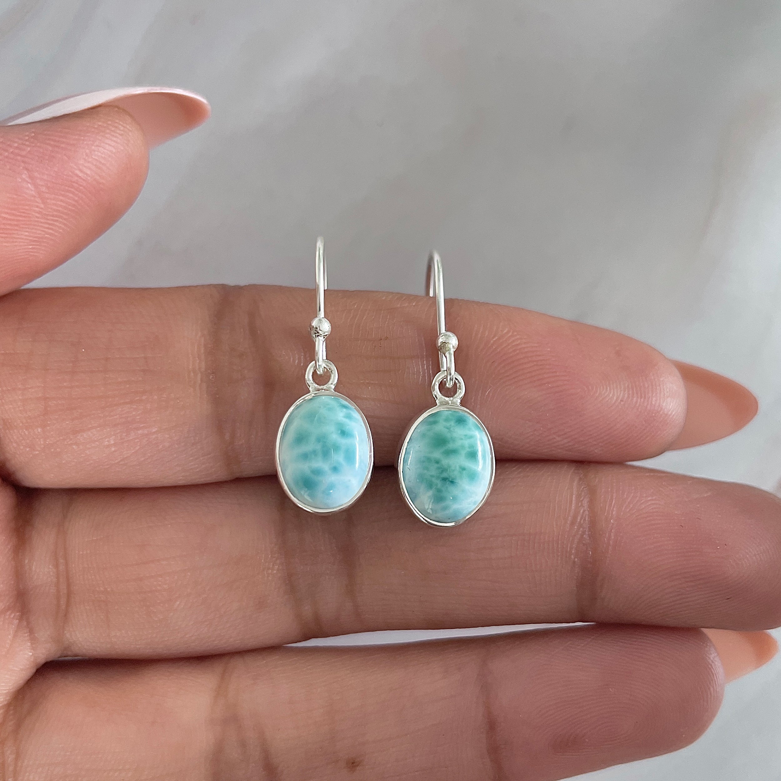 Larimar Earring-(LAR-E-1534.)