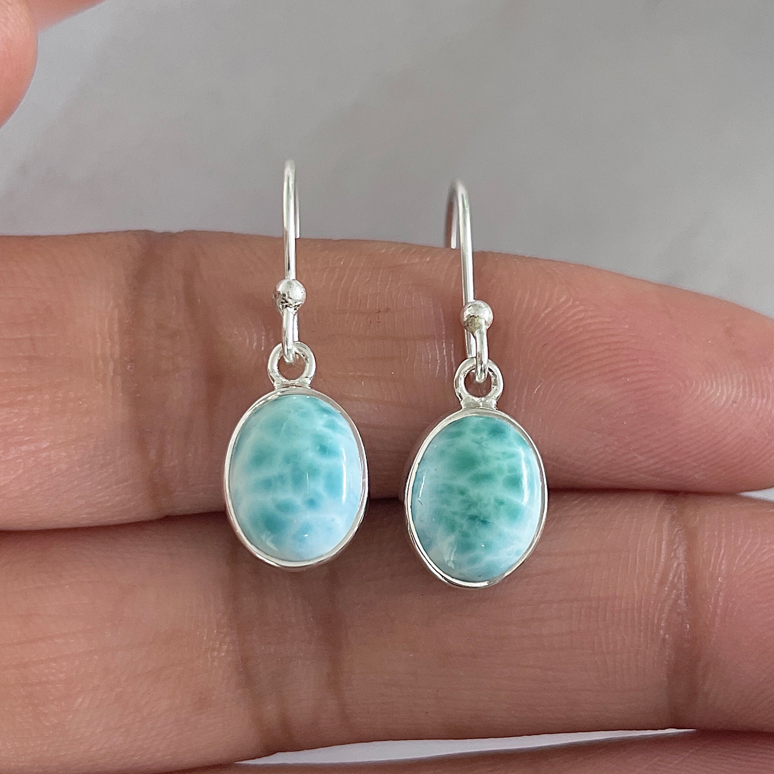Larimar Earring-(LAR-E-1534.)