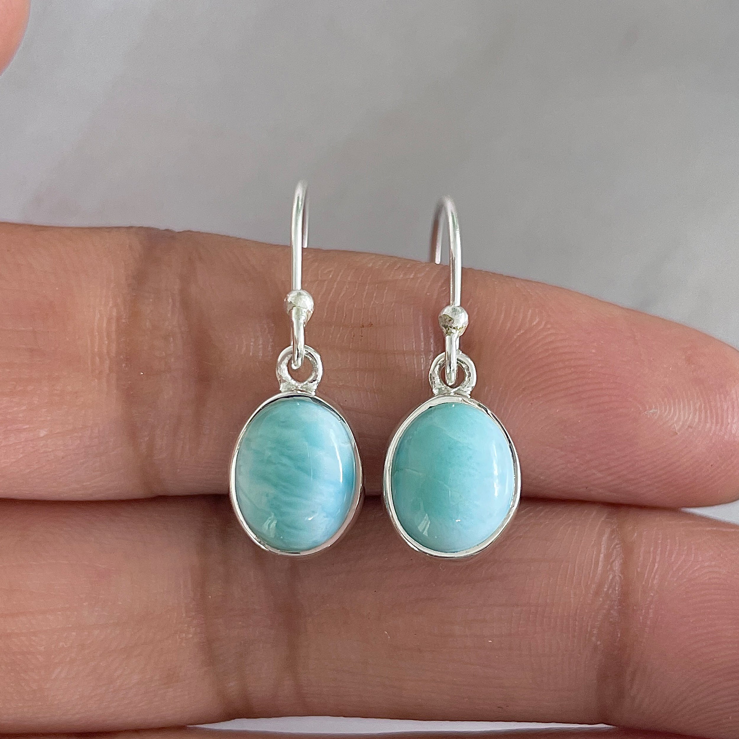 Larimar Earring-(LAR-E-1535.)