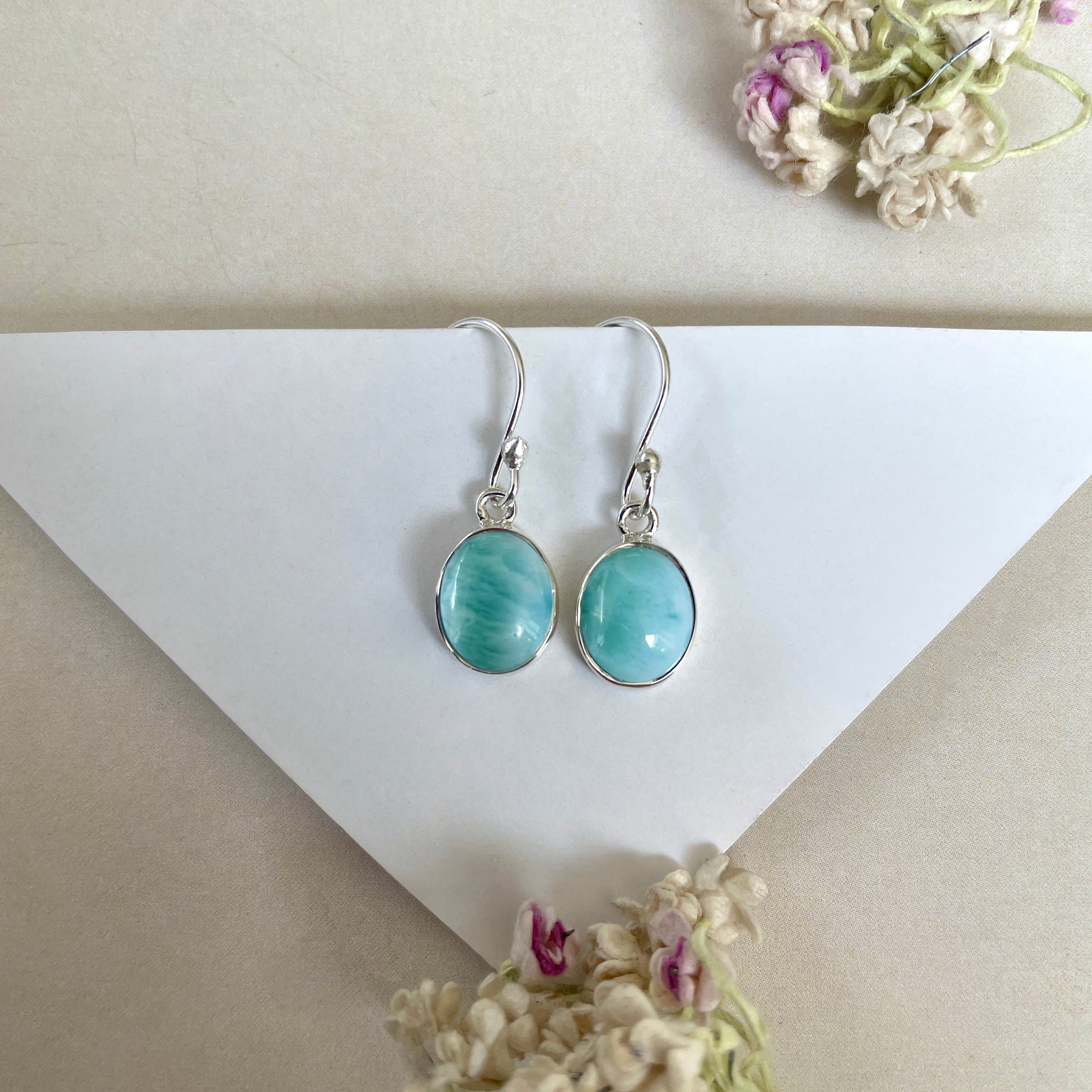 Larimar Earring-(LAR-E-1535.)