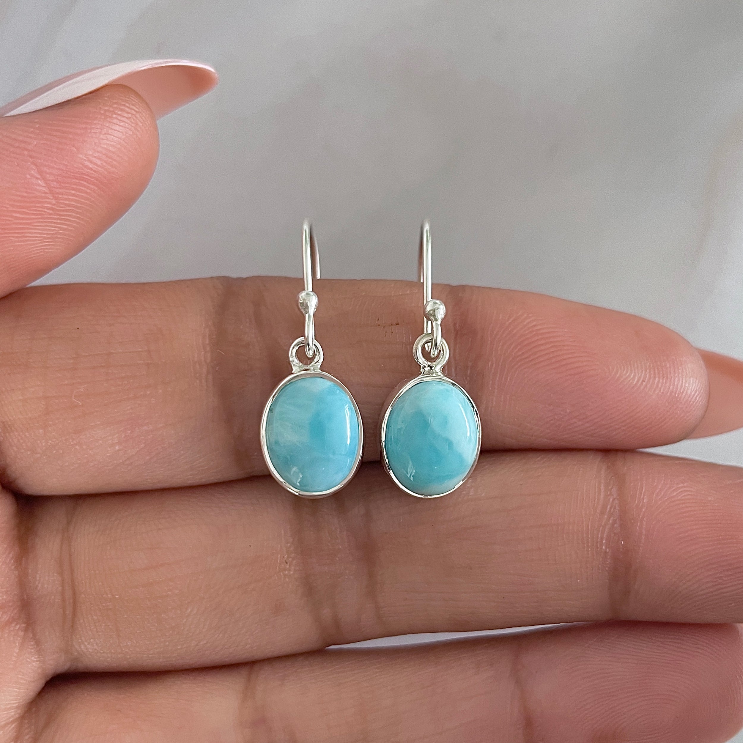Larimar Earring-(LAR-E-1538.)