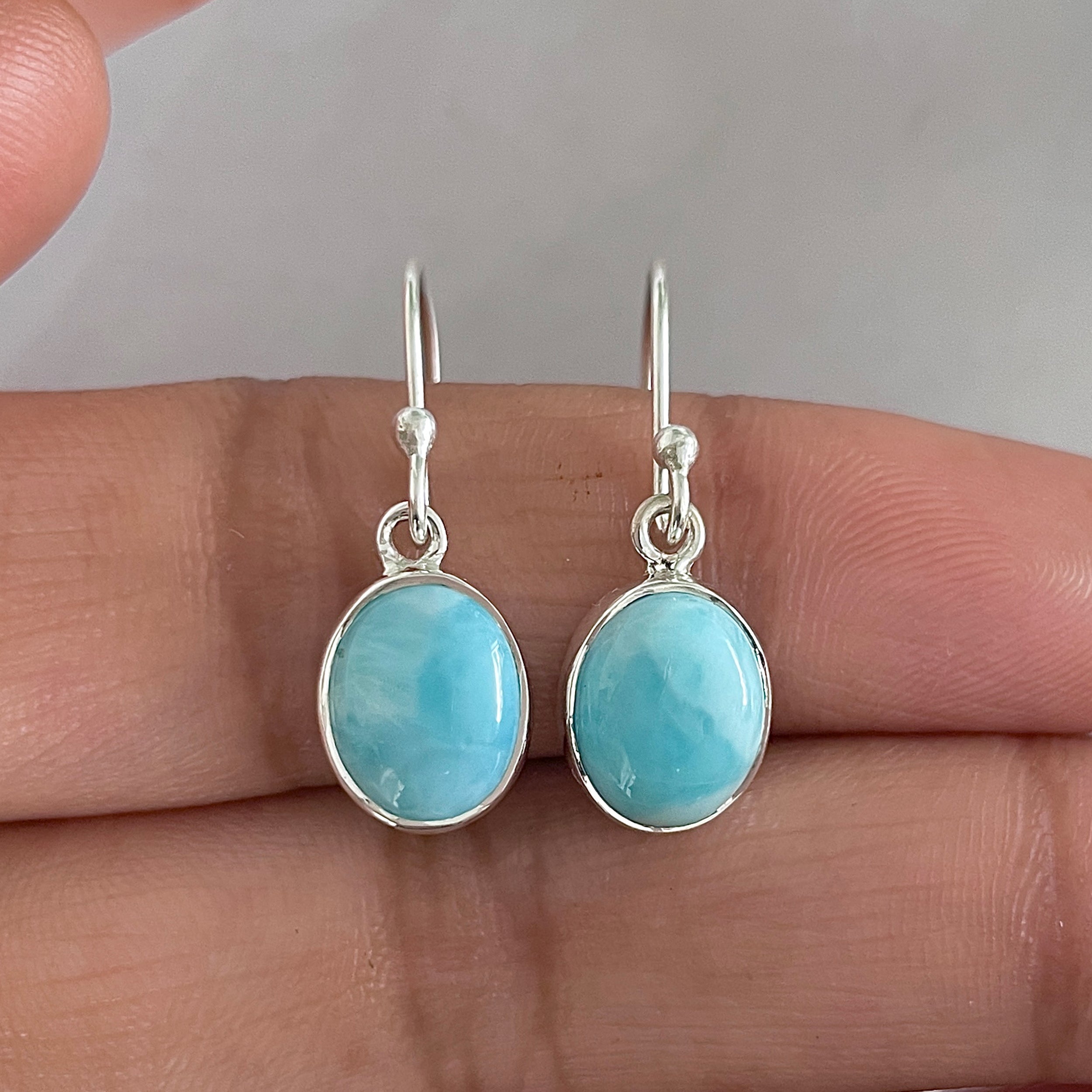 Larimar Earring-(LAR-E-1538.)