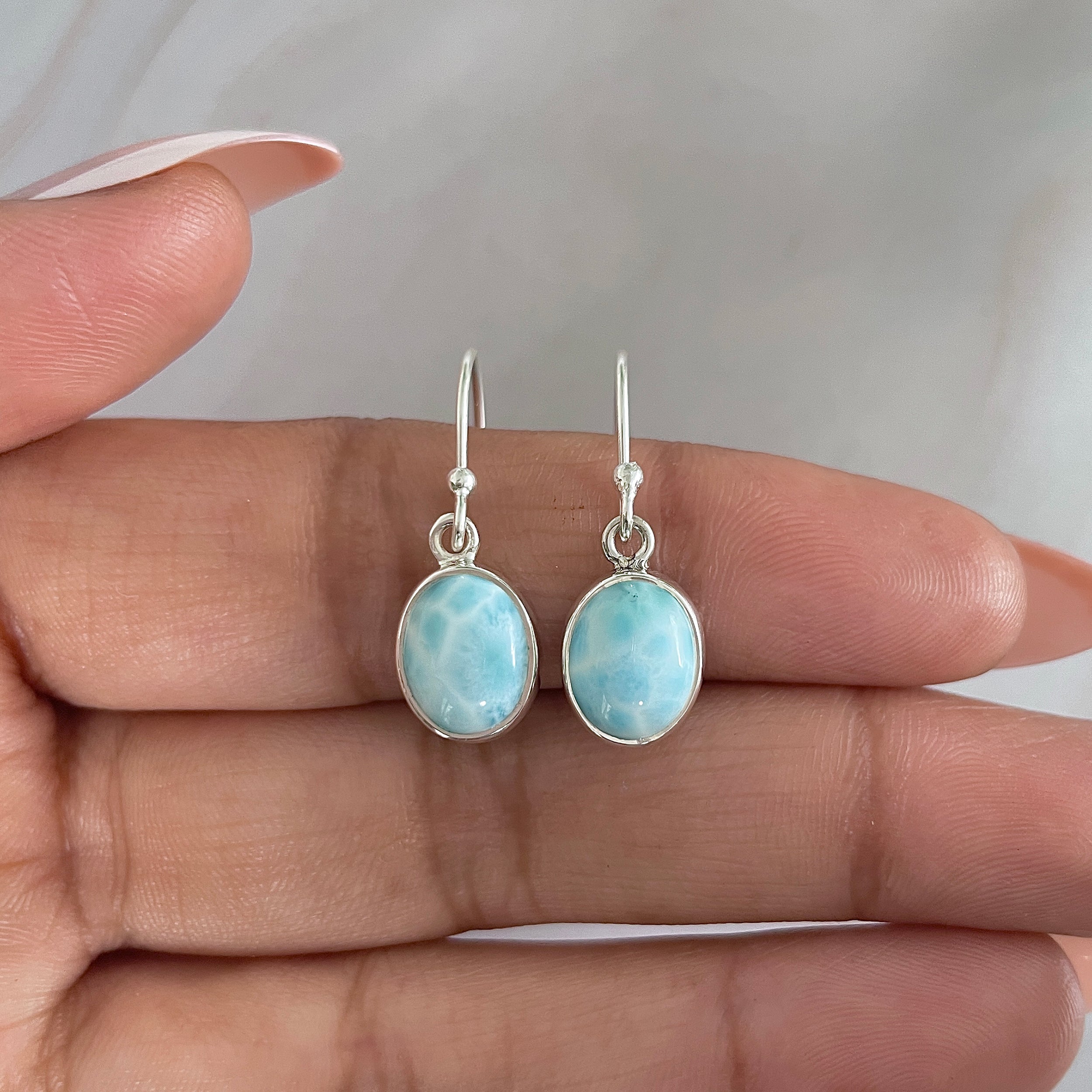 Larimar Earring-(LAR-E-1539.)
