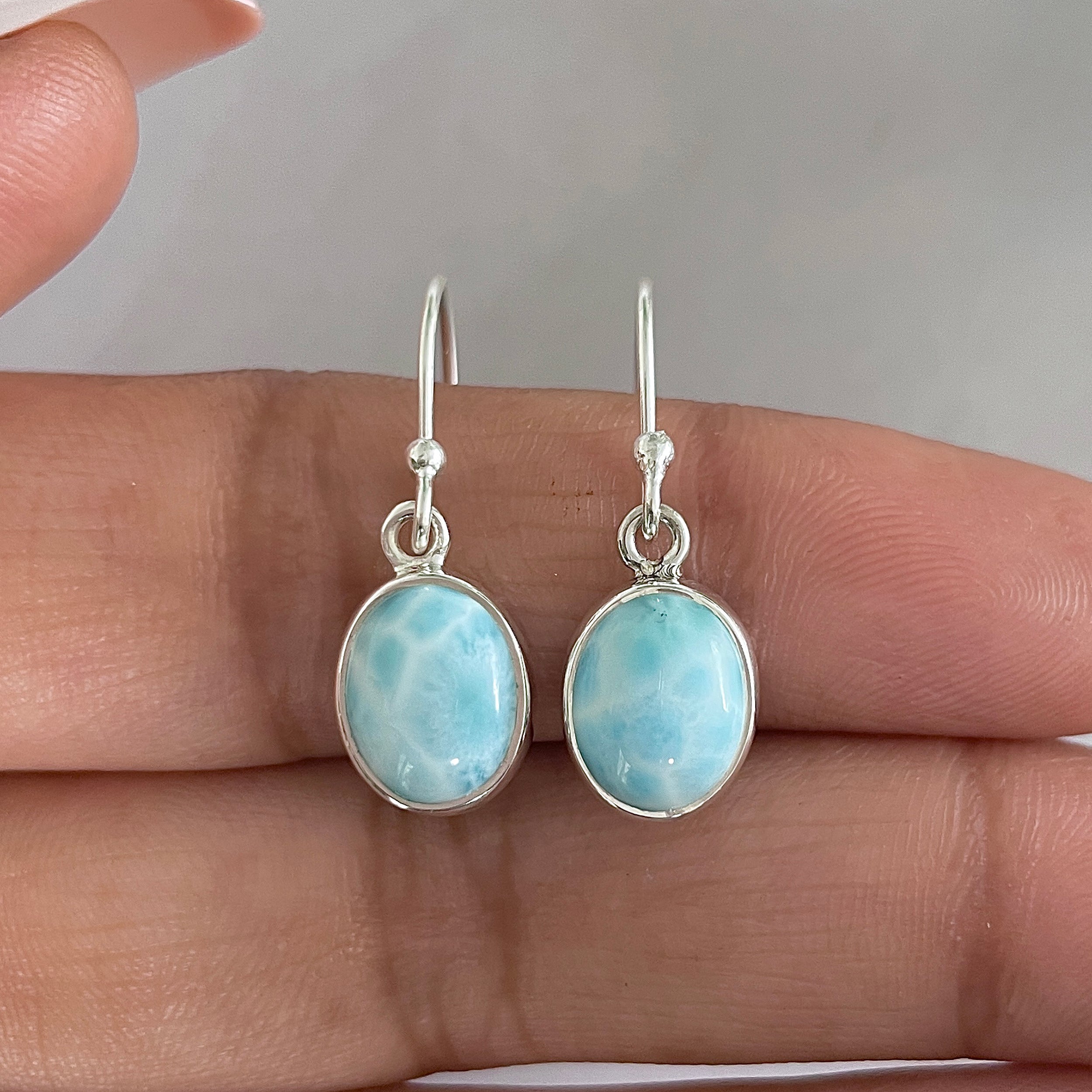 Larimar Earring-(LAR-E-1539.)