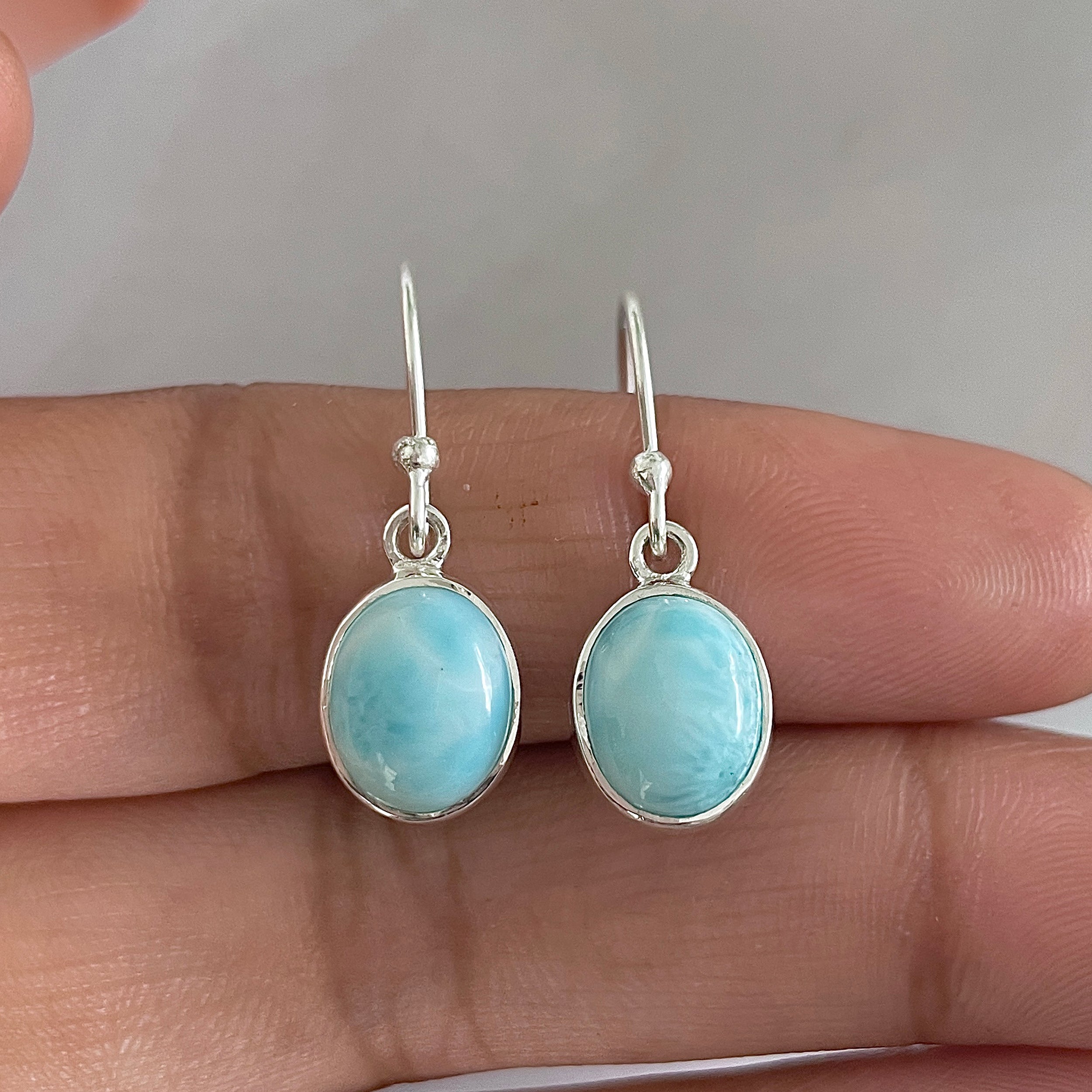 Larimar Earring-(LAR-E-1540.)