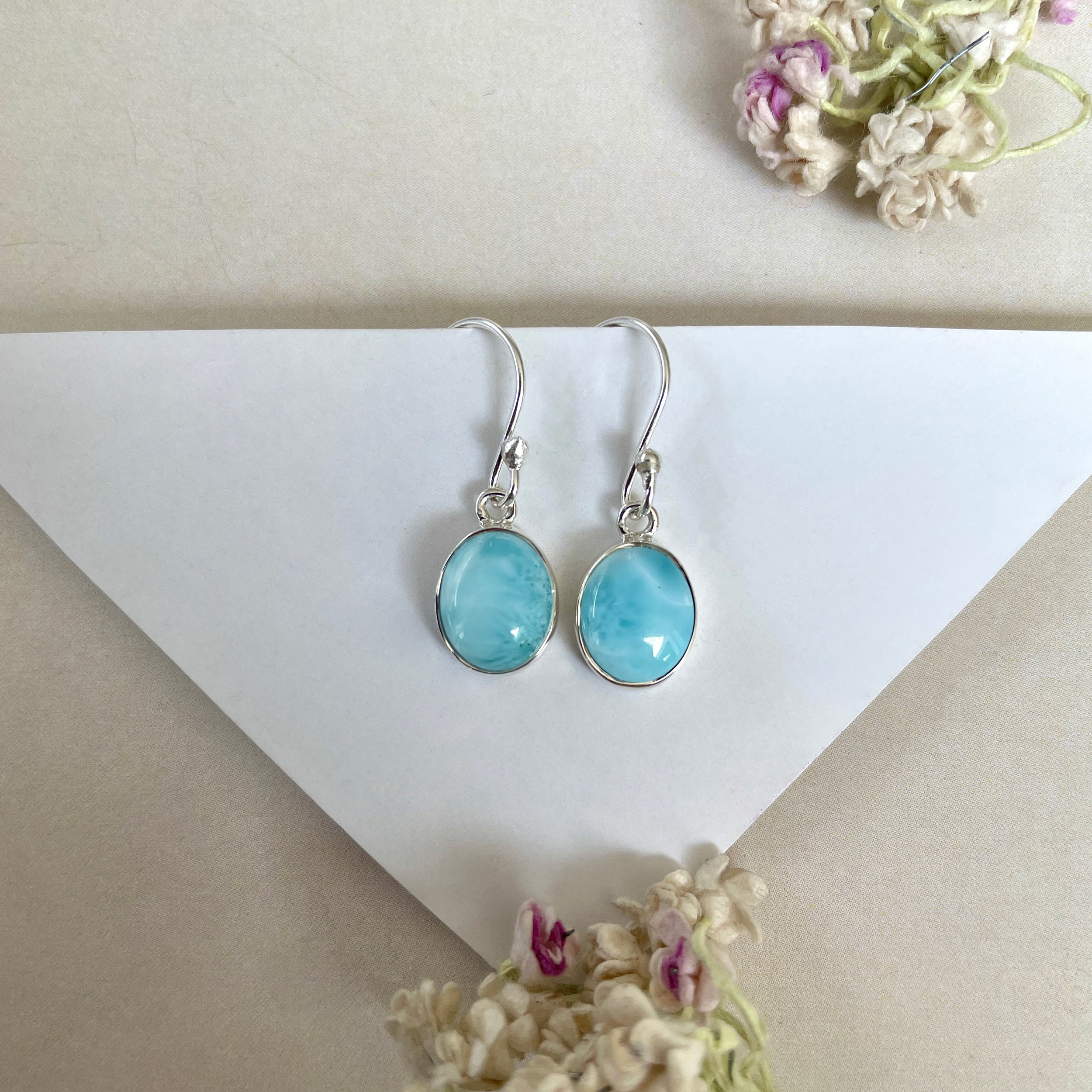 Larimar Earring-(LAR-E-1540.)